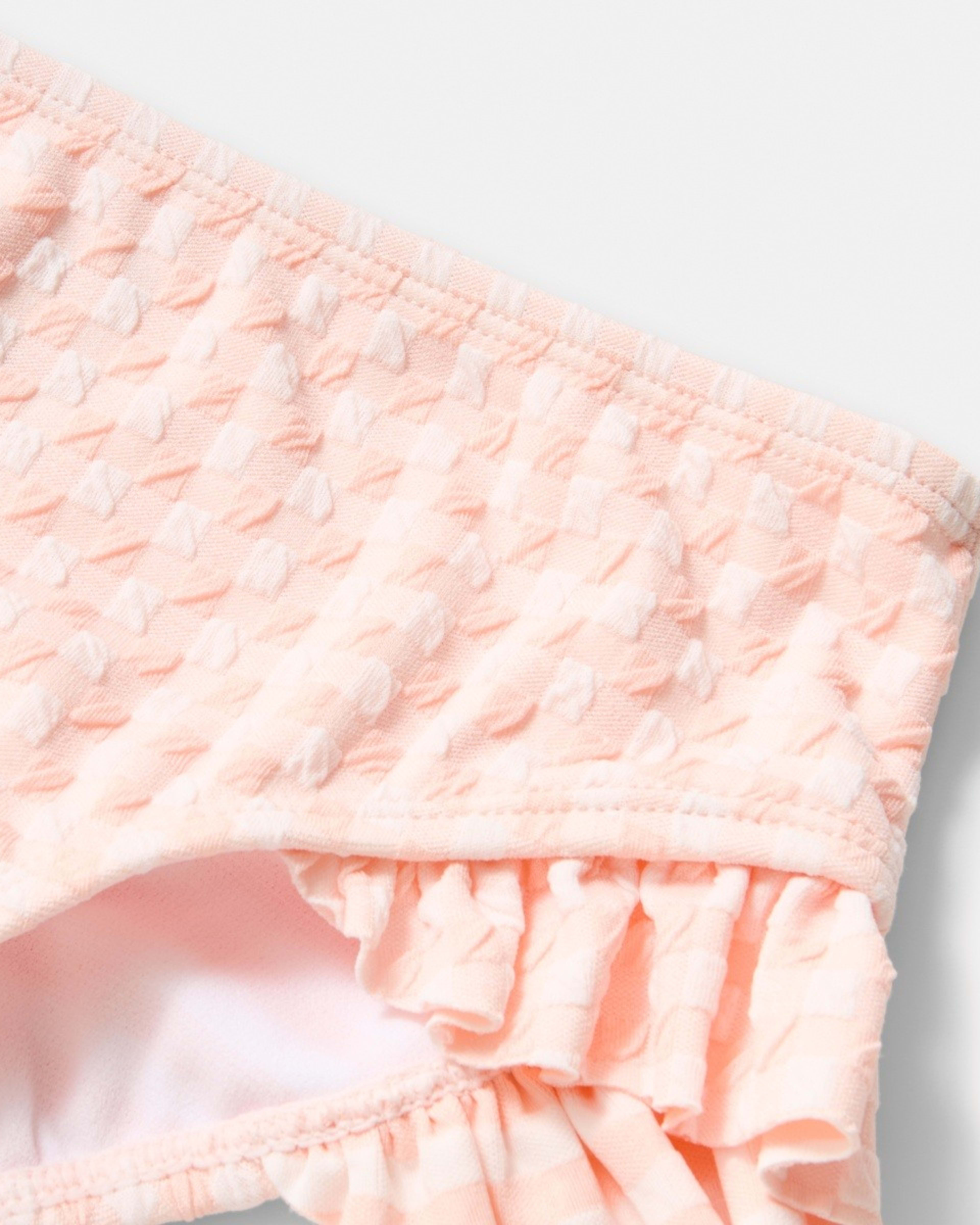9 2 Piece Long Sleeve Rash Swim Set GINGHAM PEACH, 9 of 9