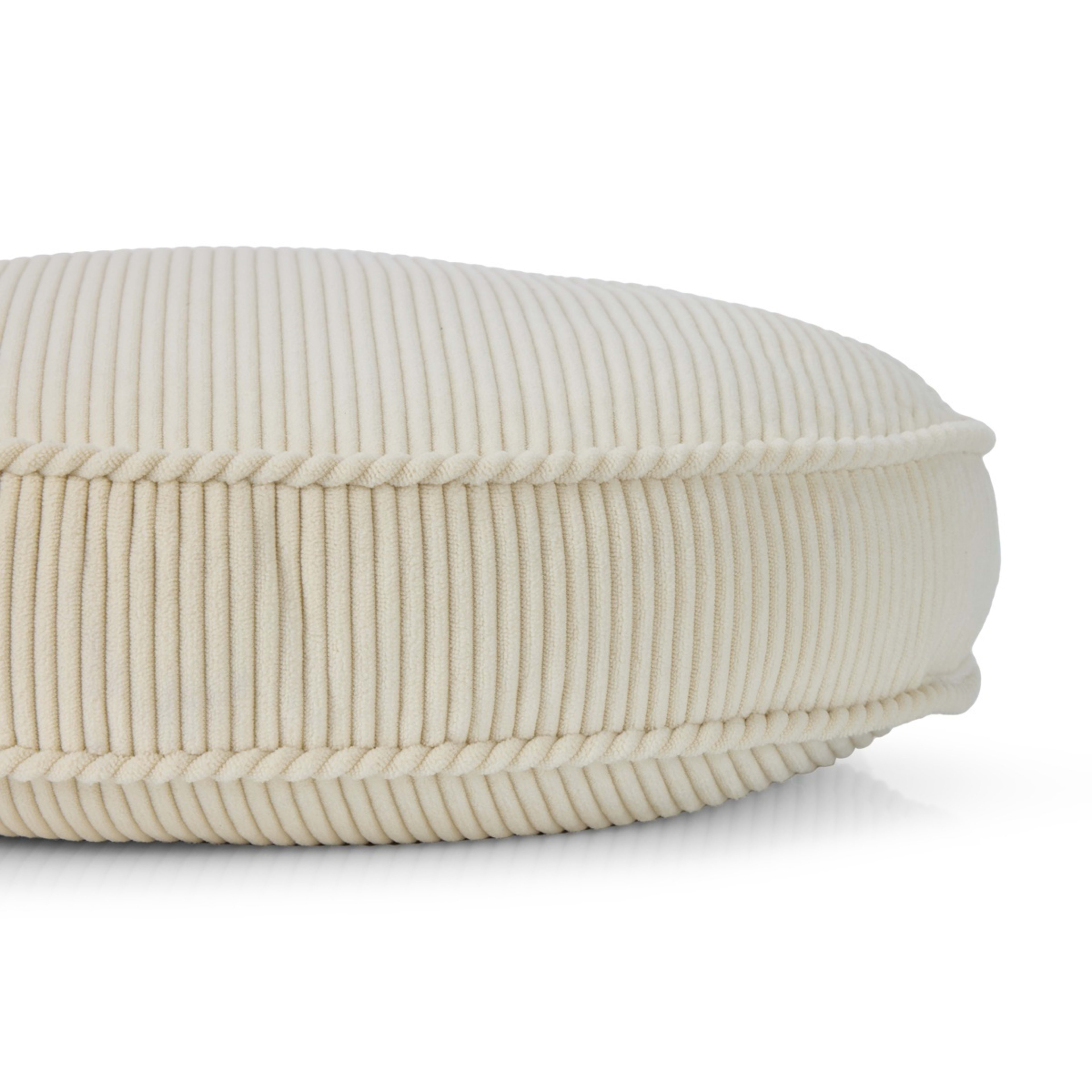 2 Corduroy Round Cushion - Beige, 2 of 5