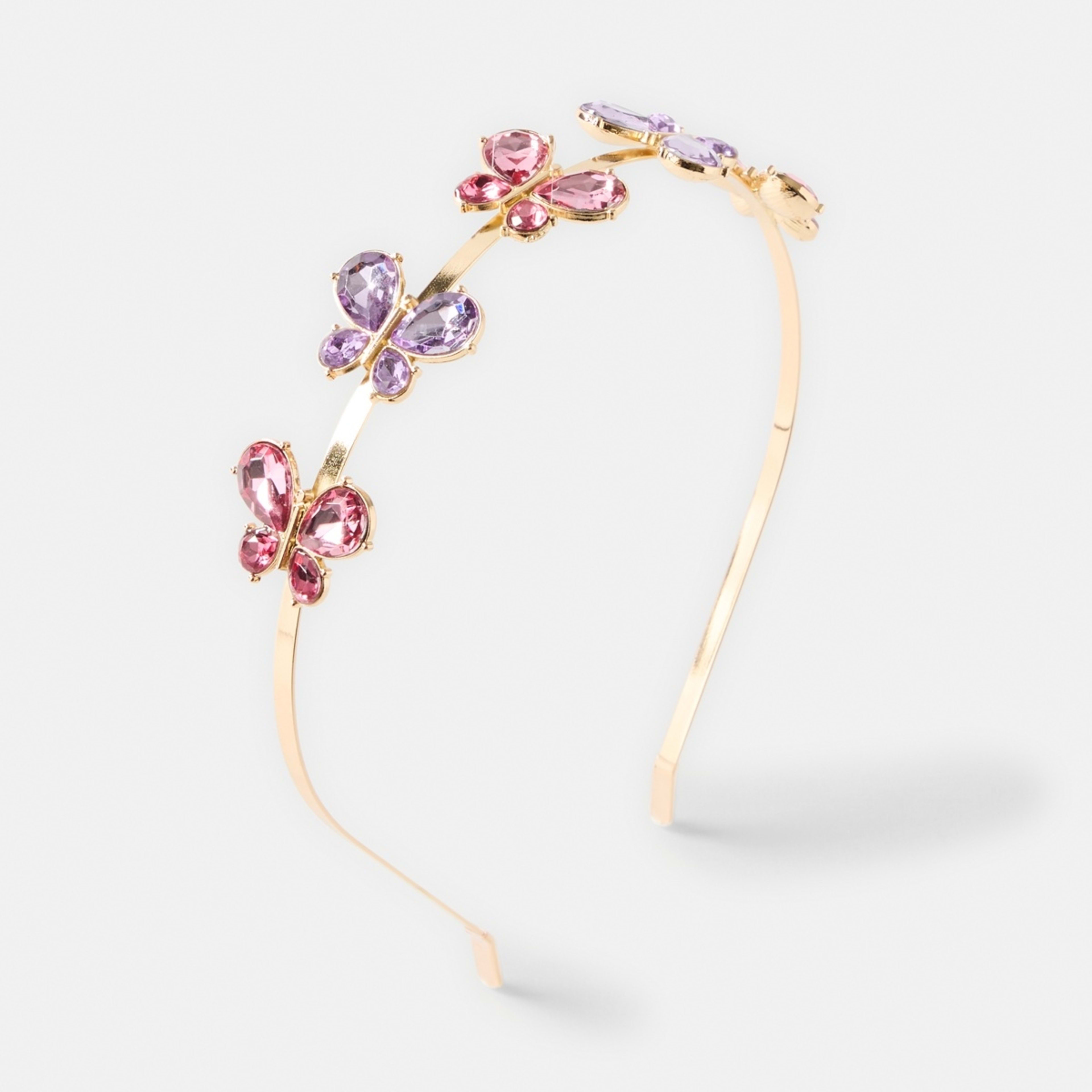 1 Butterfly Headband - Gold Tone