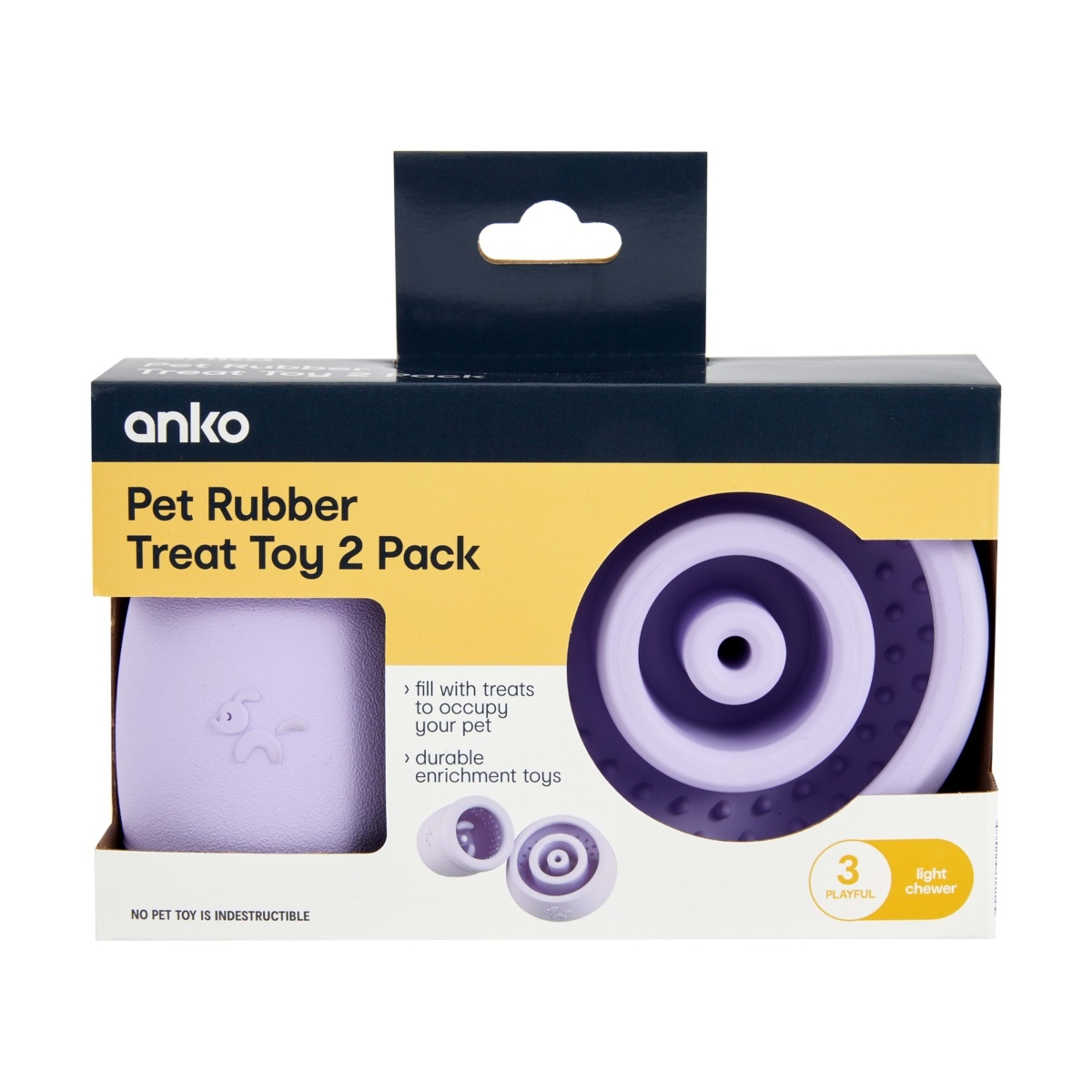 8 2 Pack Pet Rubber Treat Chew - Lilac, 8 of 9