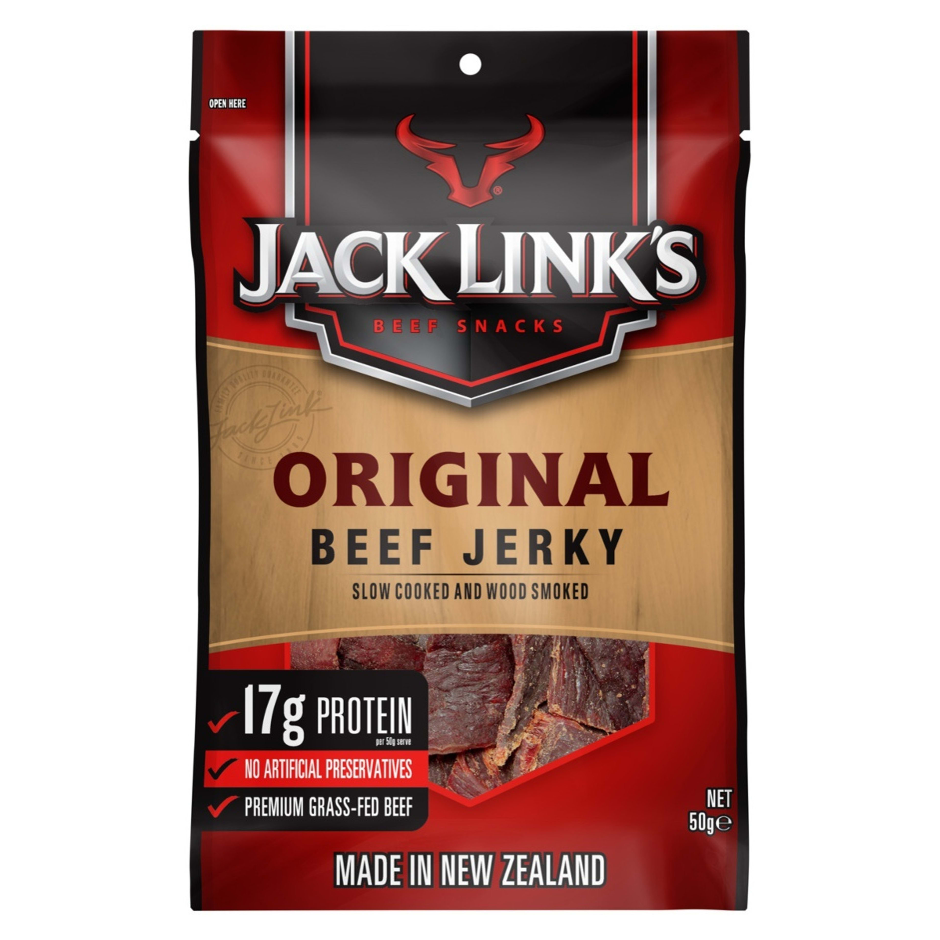 1 Jack Link's Beef Snacks Original Beef Jerky 50g