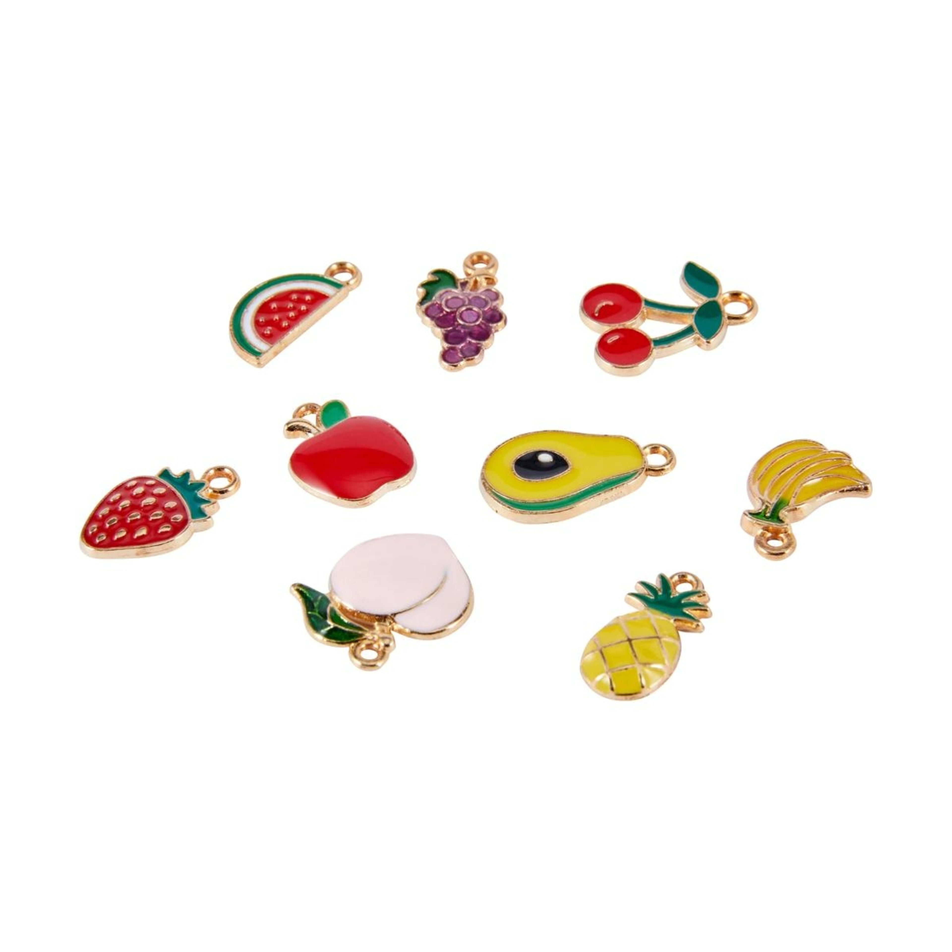 3 6 Piece Jewellery Making Charms - Fruit, 3 of 3