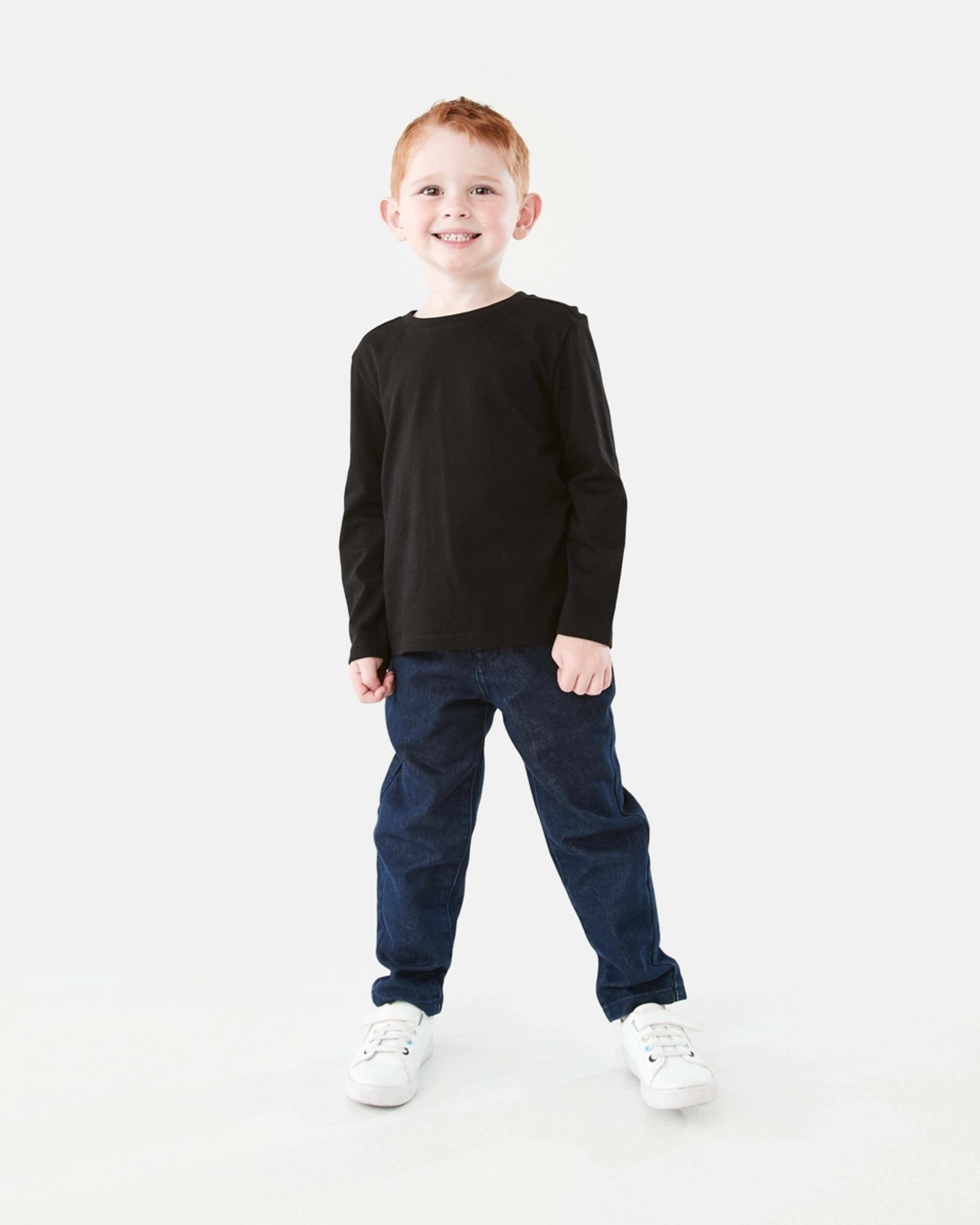5 Long Sleeve Plain T-shirt Black, 5 of 8