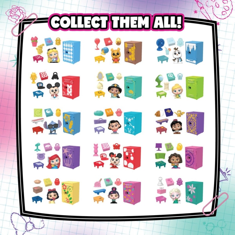 7 Piece Disney Doorables Academy Surprise Lockers Playset Kmart NZ