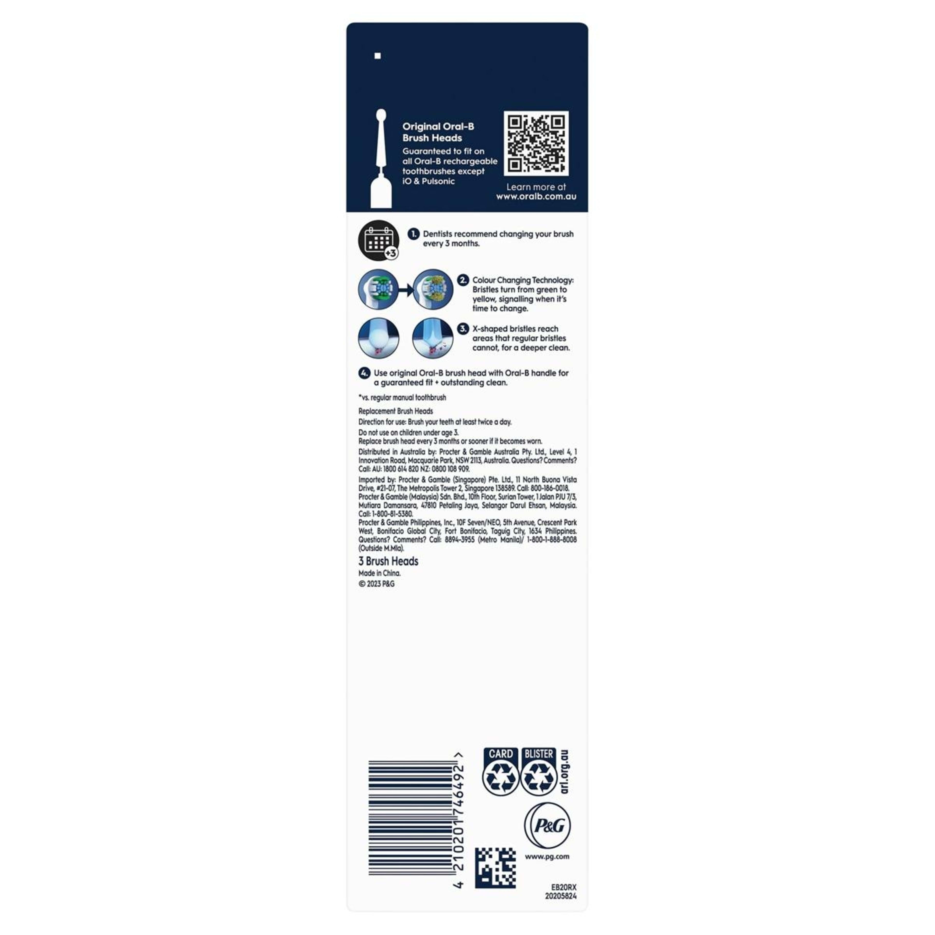 2 Oral-B 3 Pack Precision Clean Brush Heads, 2 of 9