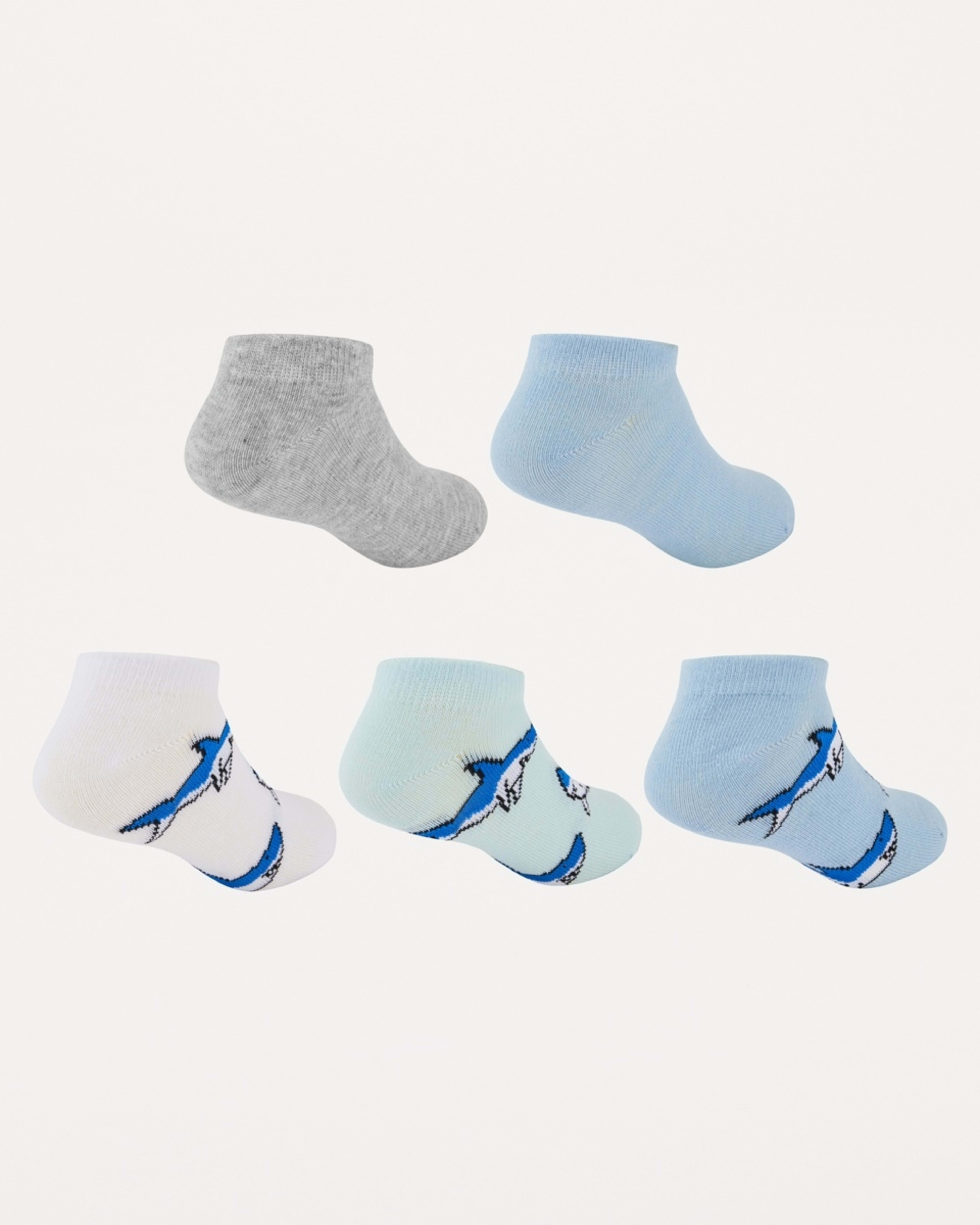 2 5 Pack Low Cut Socks BLUE SHARKS, 2 of 3