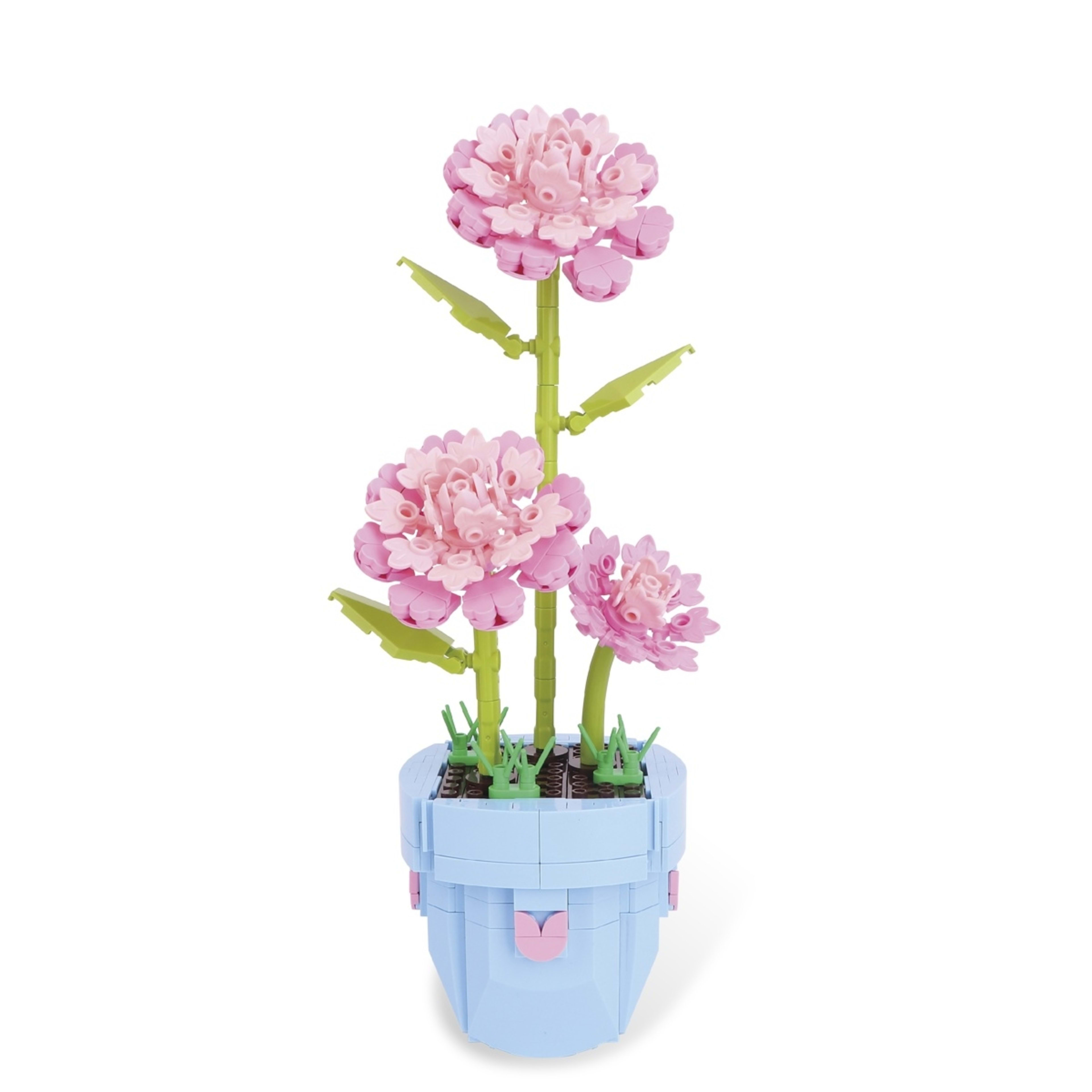 2 405 Pieces Mini Blocks Flower Series: Pink Carnation Pot, 2 of 3