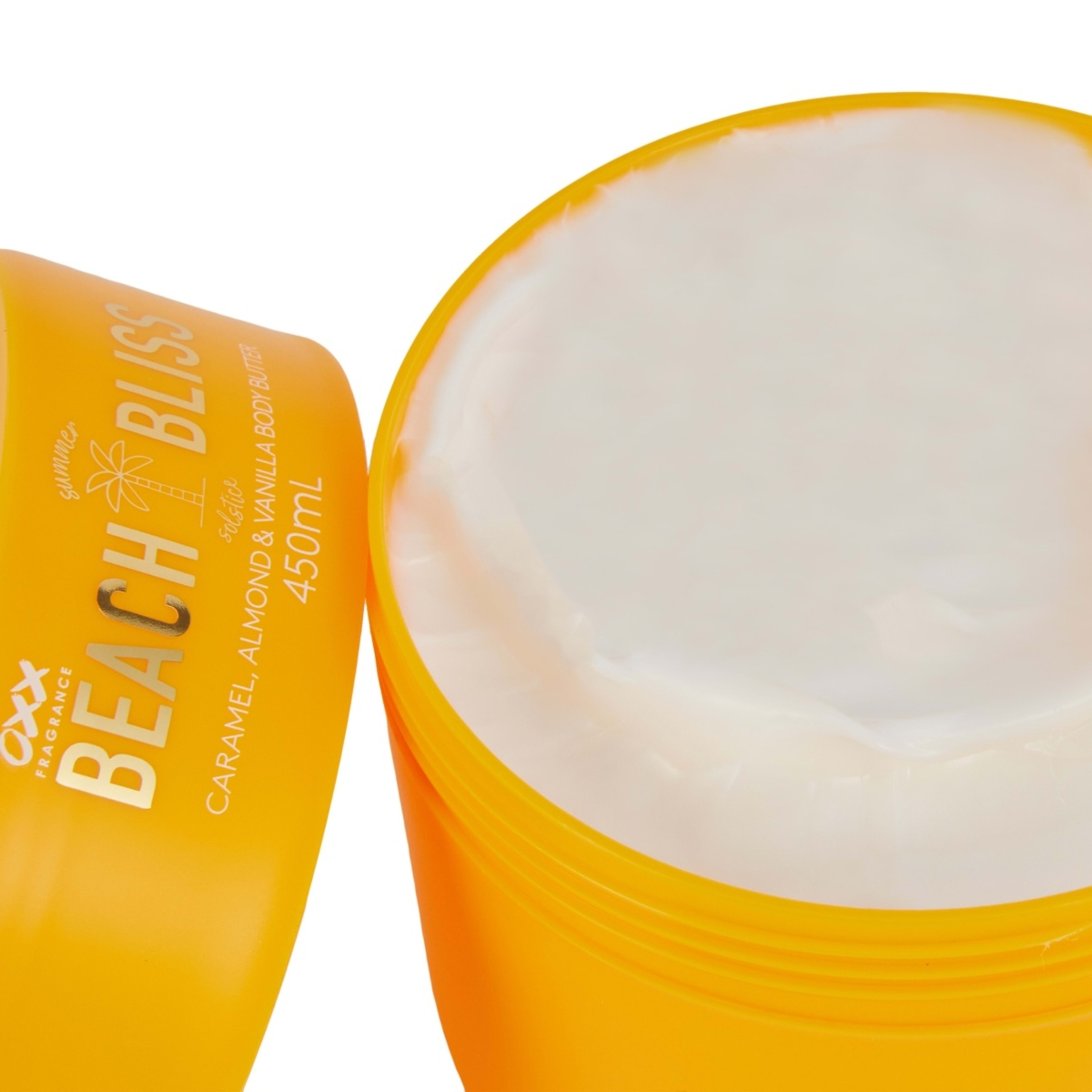 3 OXX Fragrance Beach Bliss Summer Solstice Body Butter 450ml - Caramel, Almond and Vanilla, 3 of 6