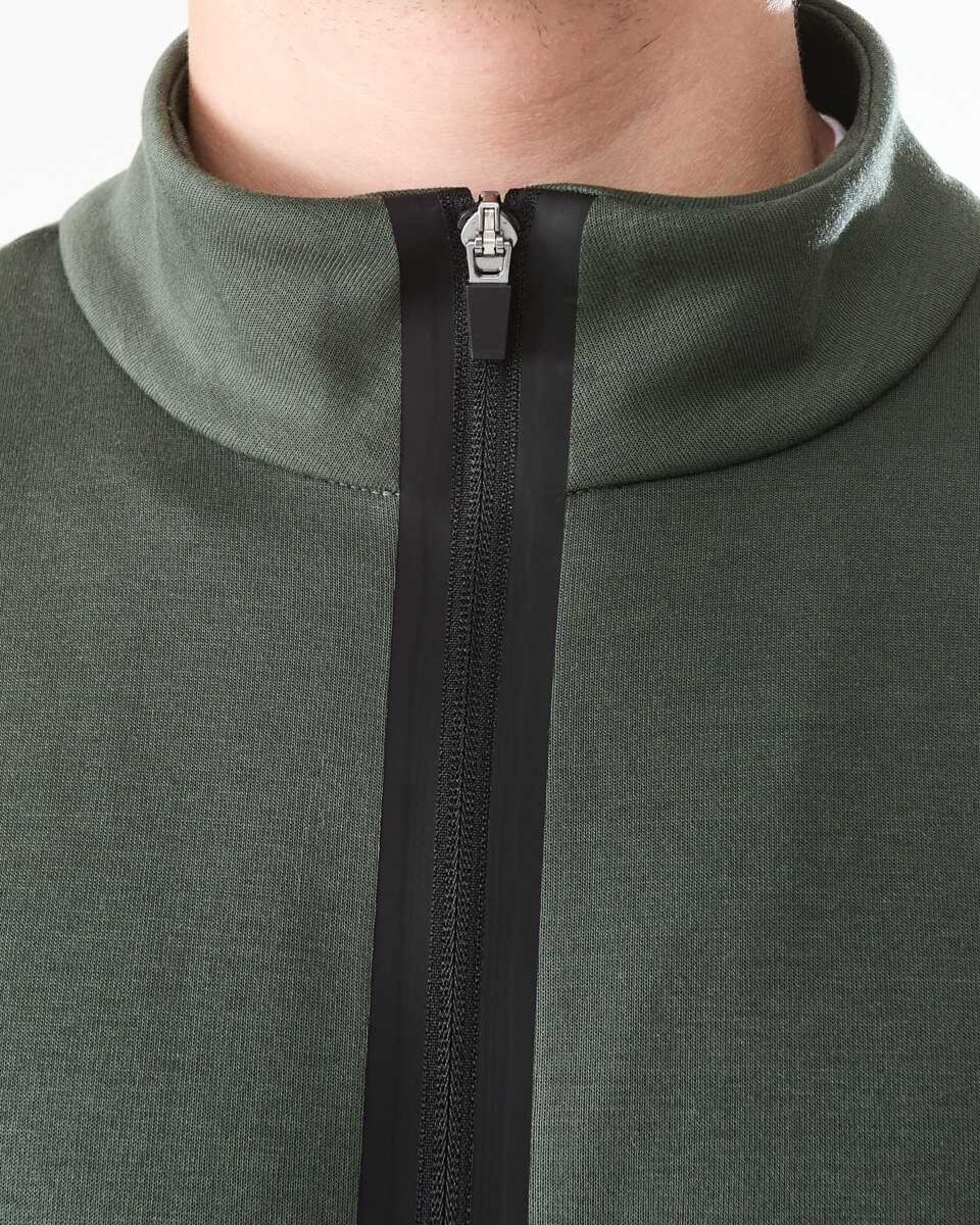 5 Active Mens Sports Half Zip Pullover Deepest Green, 5 of 7