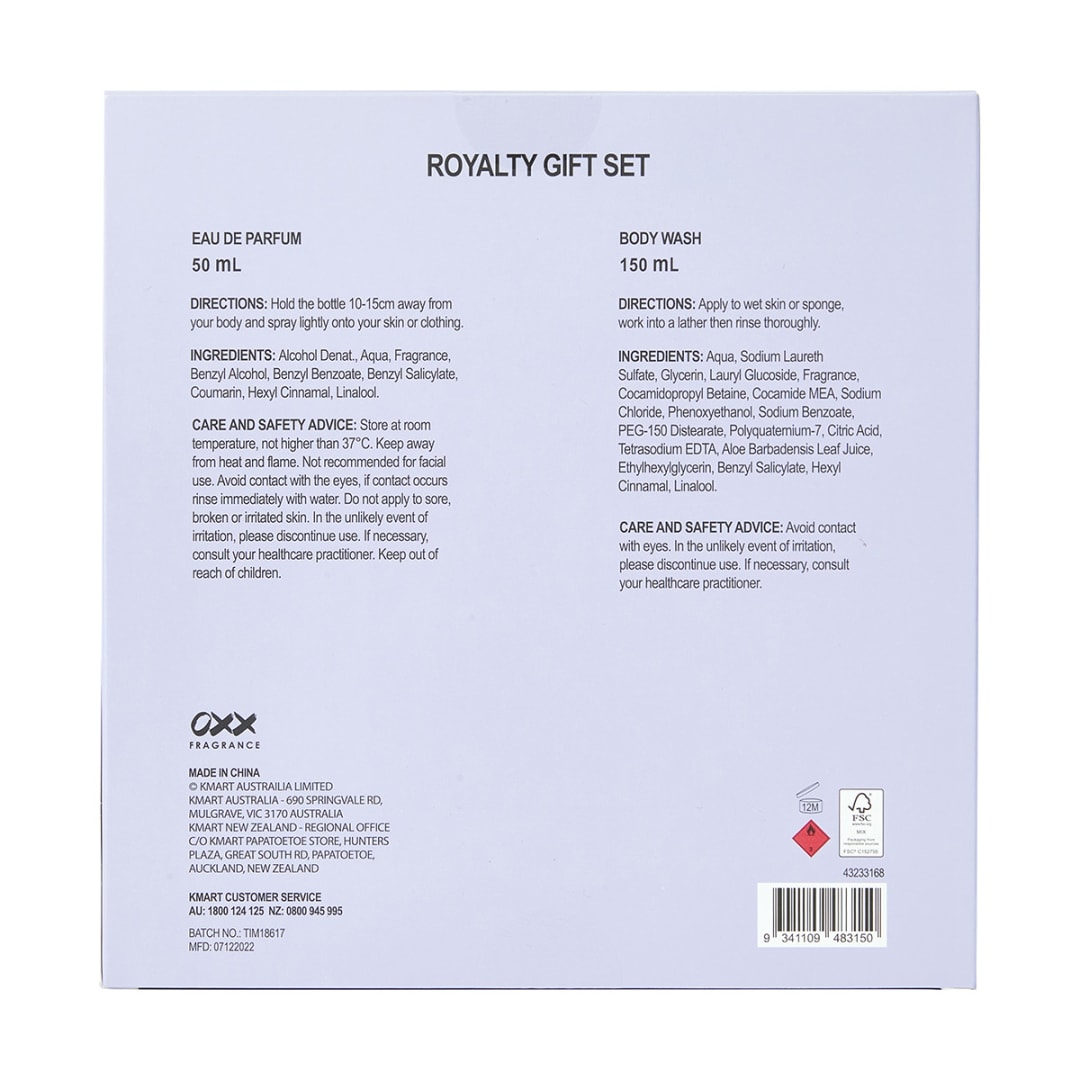 OXX Fragrance Royalty Gift Set Kmart