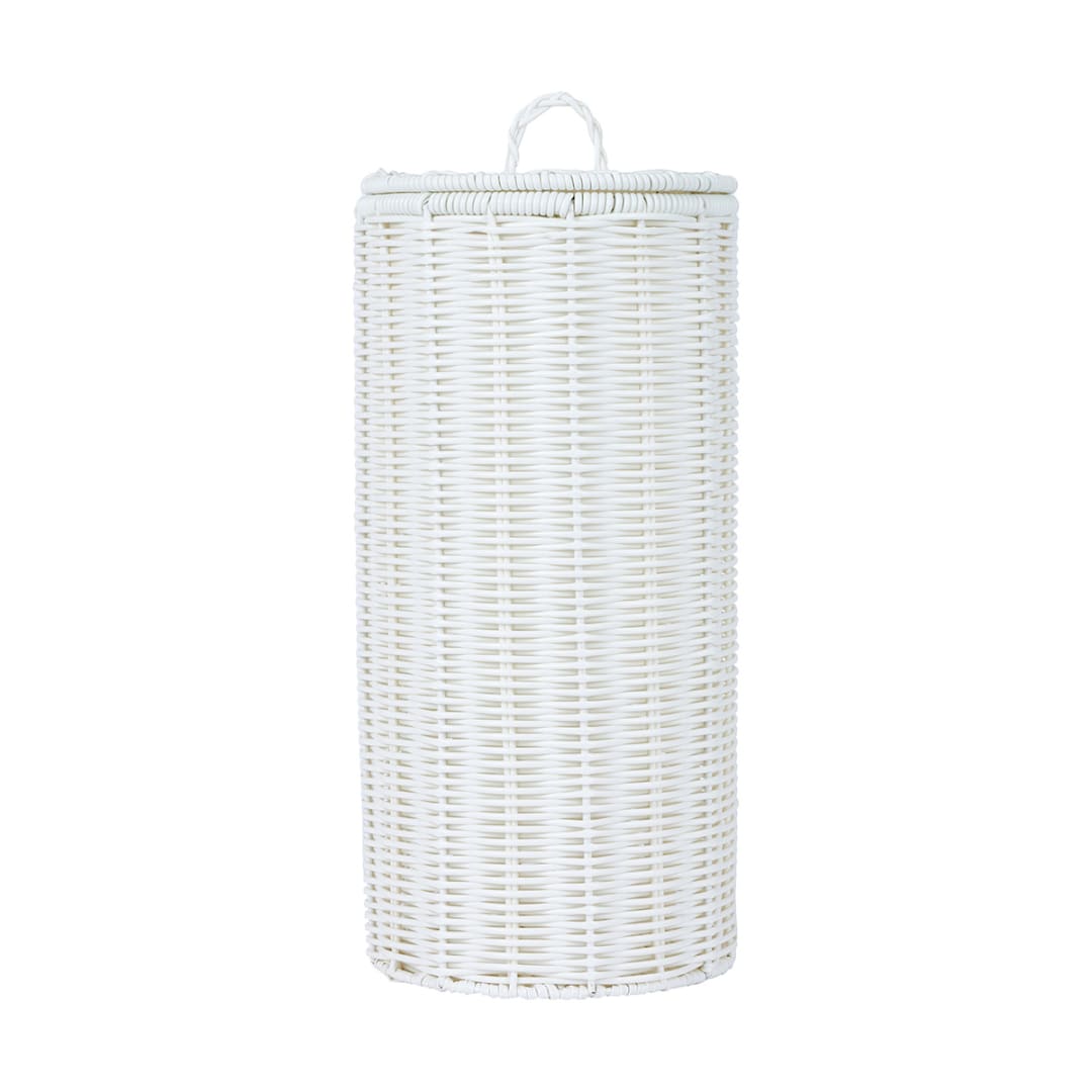 White Rattan Look Toilet Roll Holder Kmart