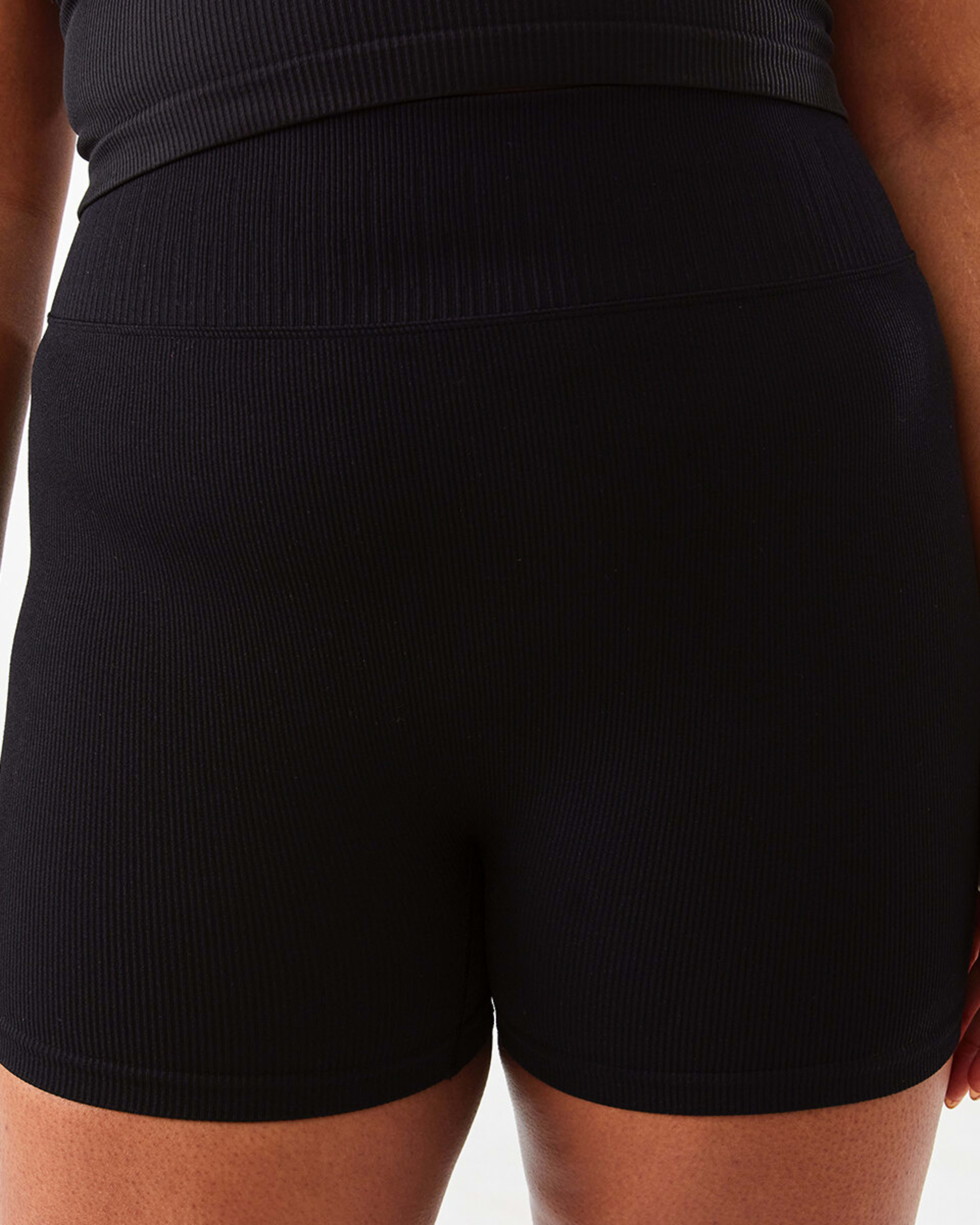 3 Active Womens Seamfree Rib Bike Shorts Black, 3 of 10