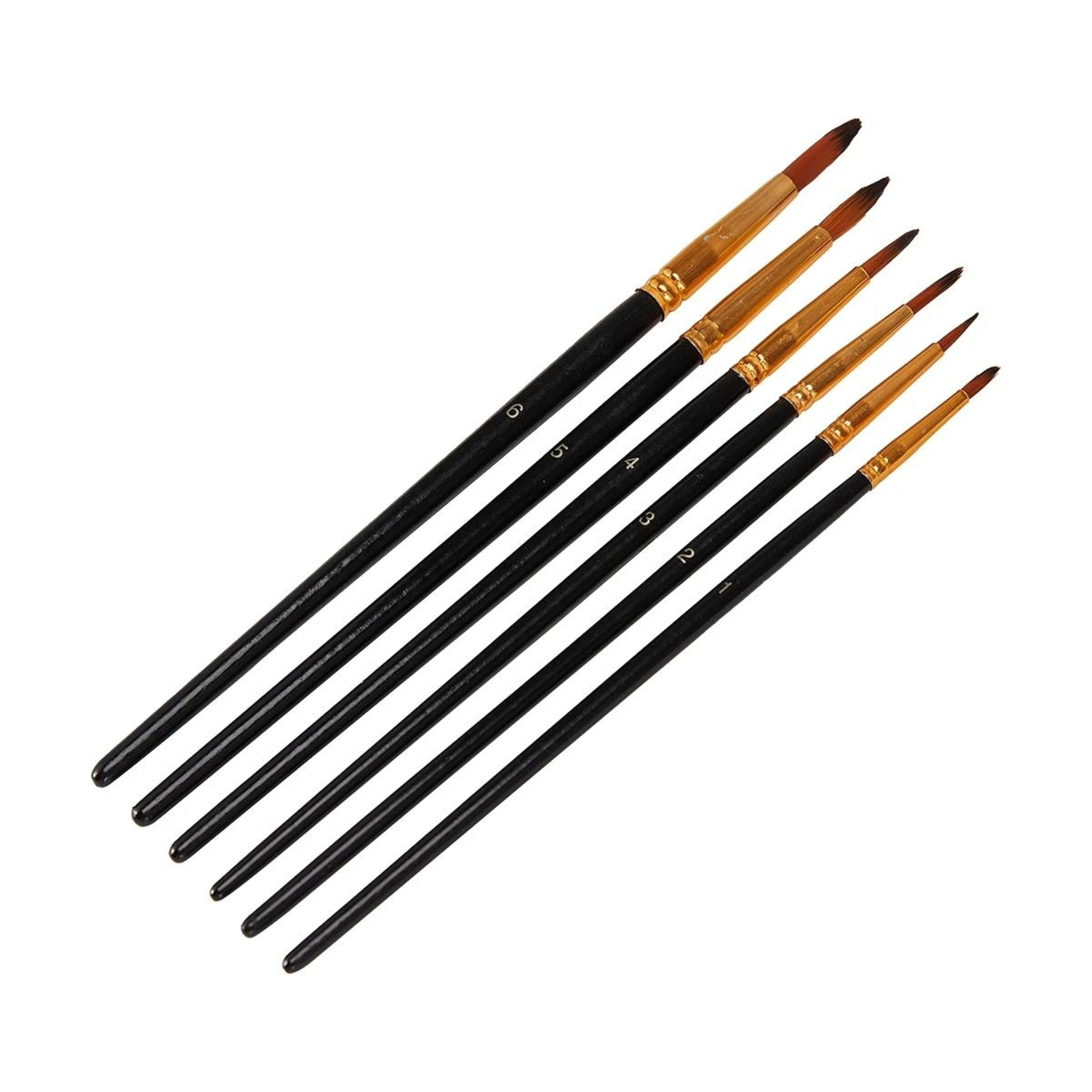 2 6 Pack Round Taklon Brush Set, 2 of 5