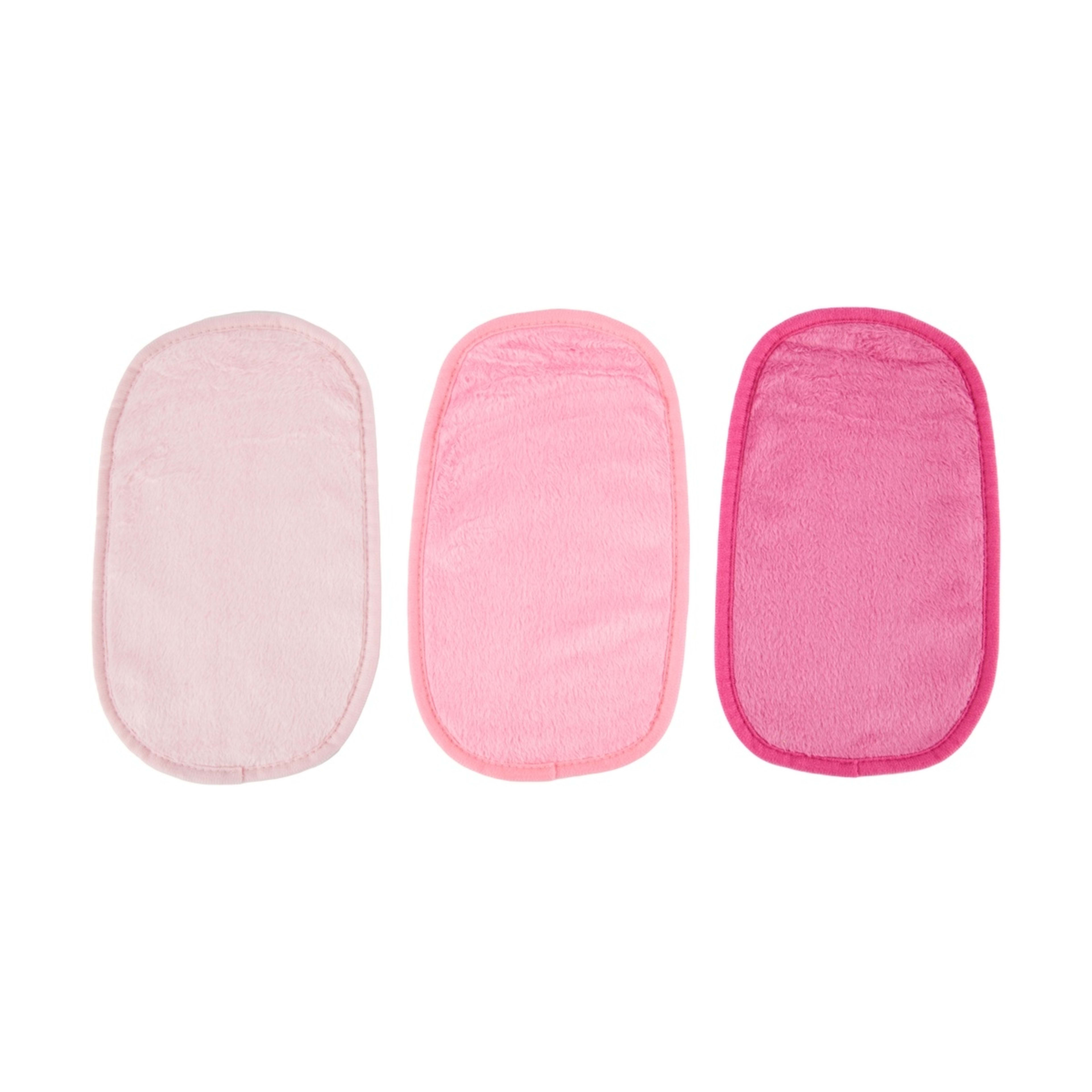 3 OXX Skincare 3 Pack Facial Cleansing Cloths - Bright Pink, Rose Red and Light Pink, 3 of 6