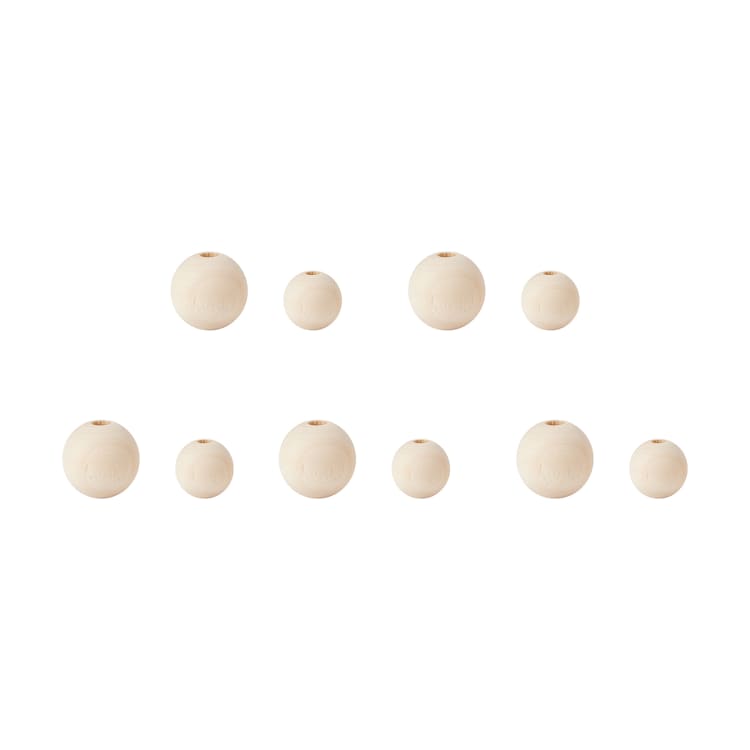 390 Piece Craft Wooden Beads Kmart