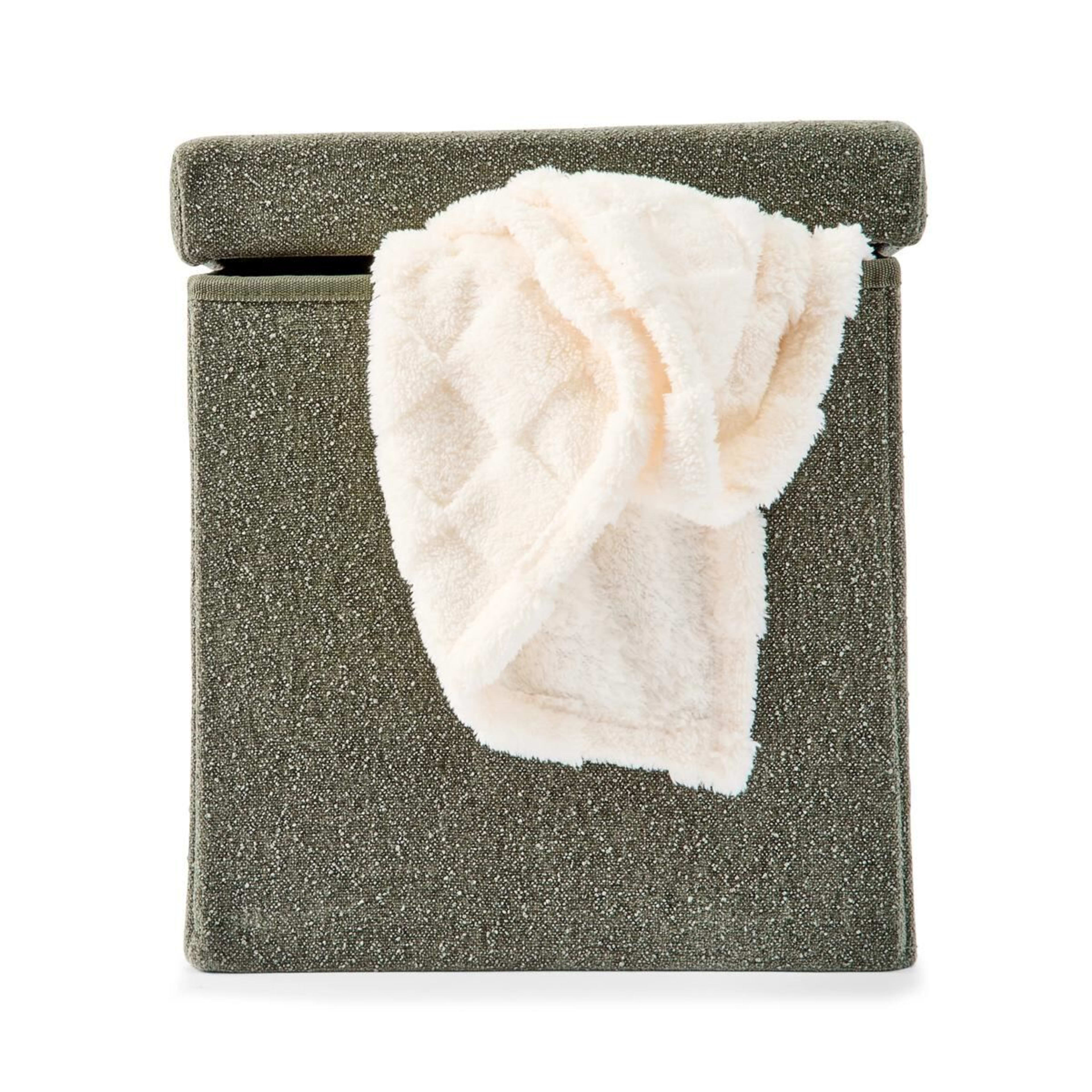 3 Square Storage Ottoman - Green, 3 of 10