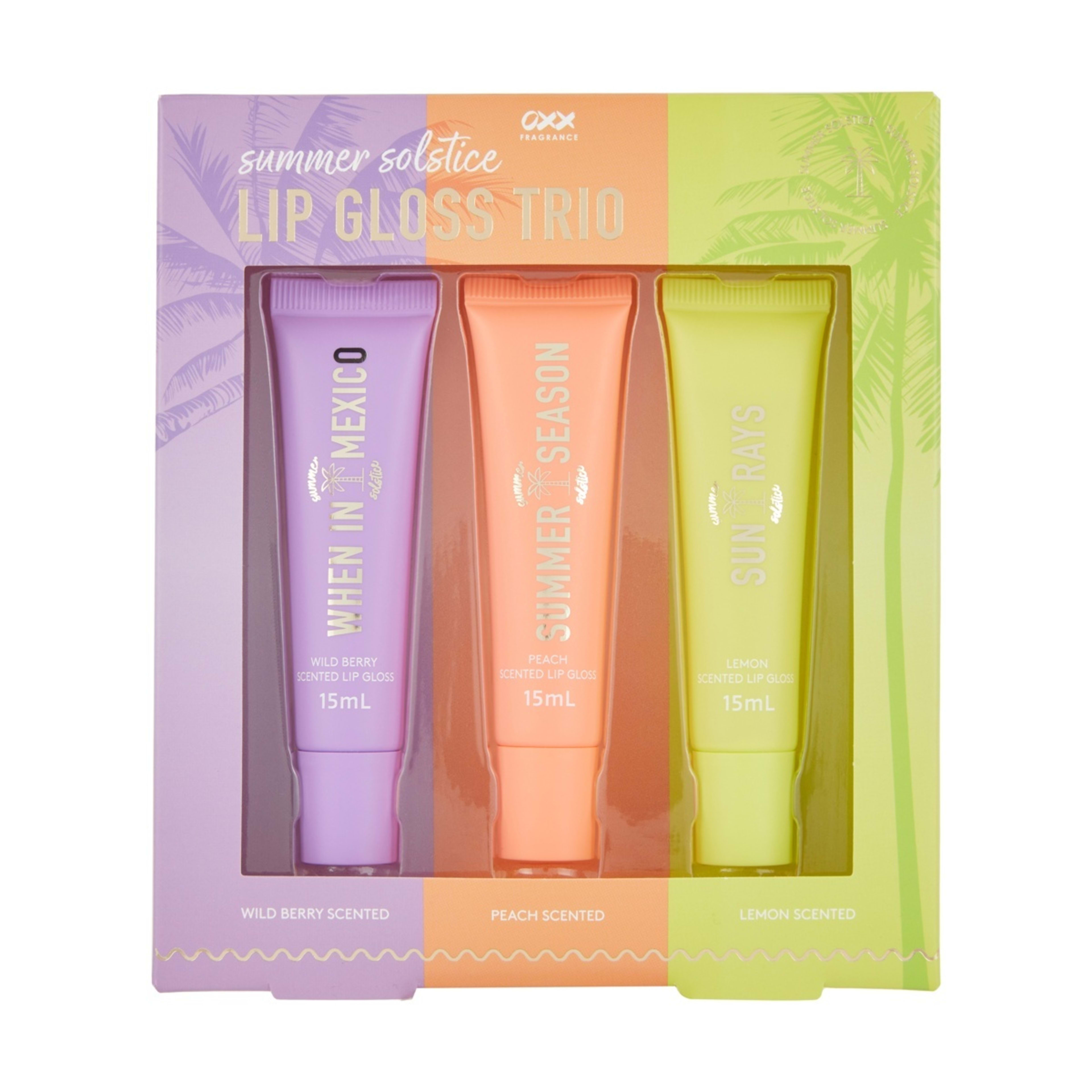 1 OXX Fragrance Summer Solstice Lip Gloss Trio