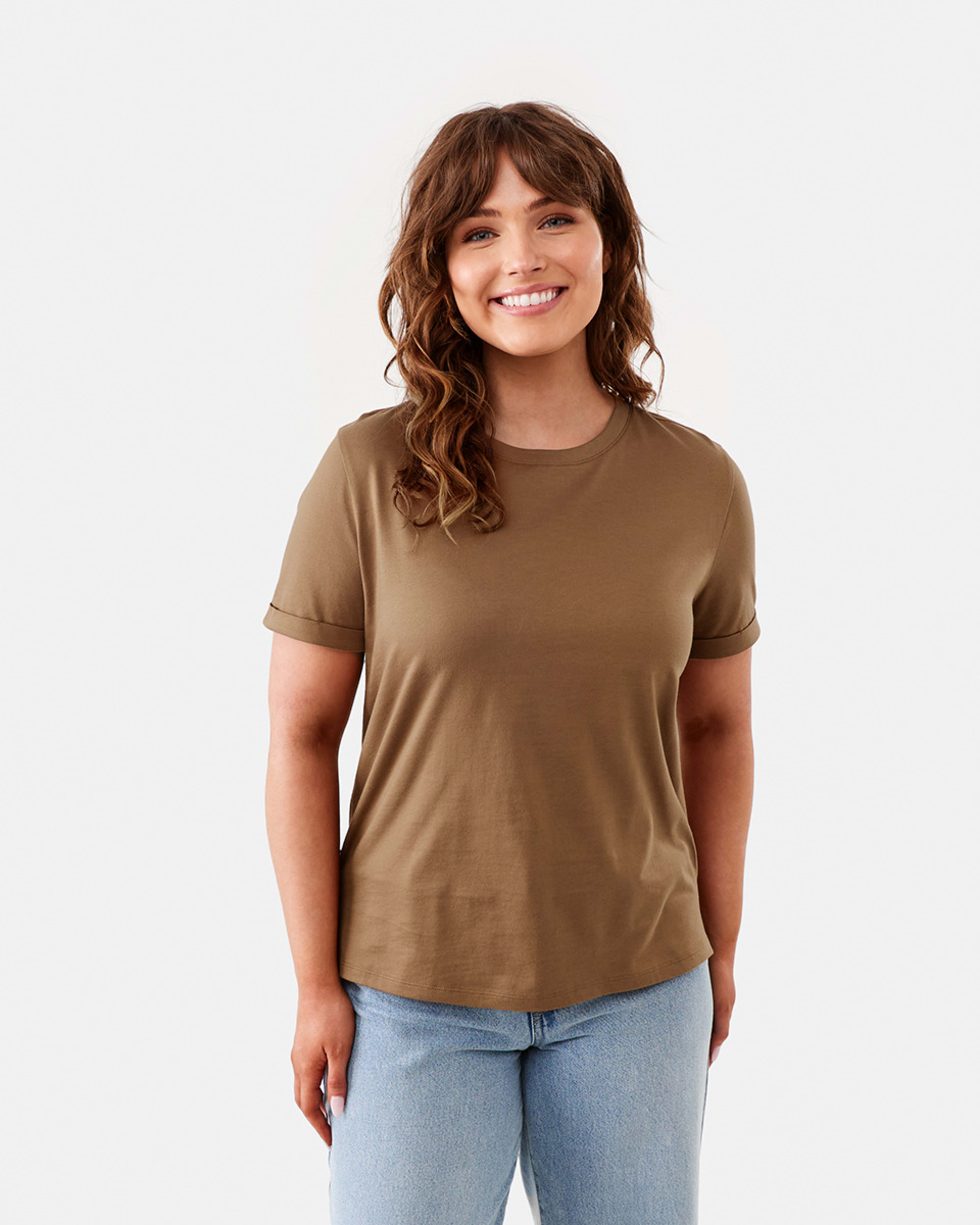 1 Short Sleeve Australian Cotton T-shirt Coco Brown, 1 of 6