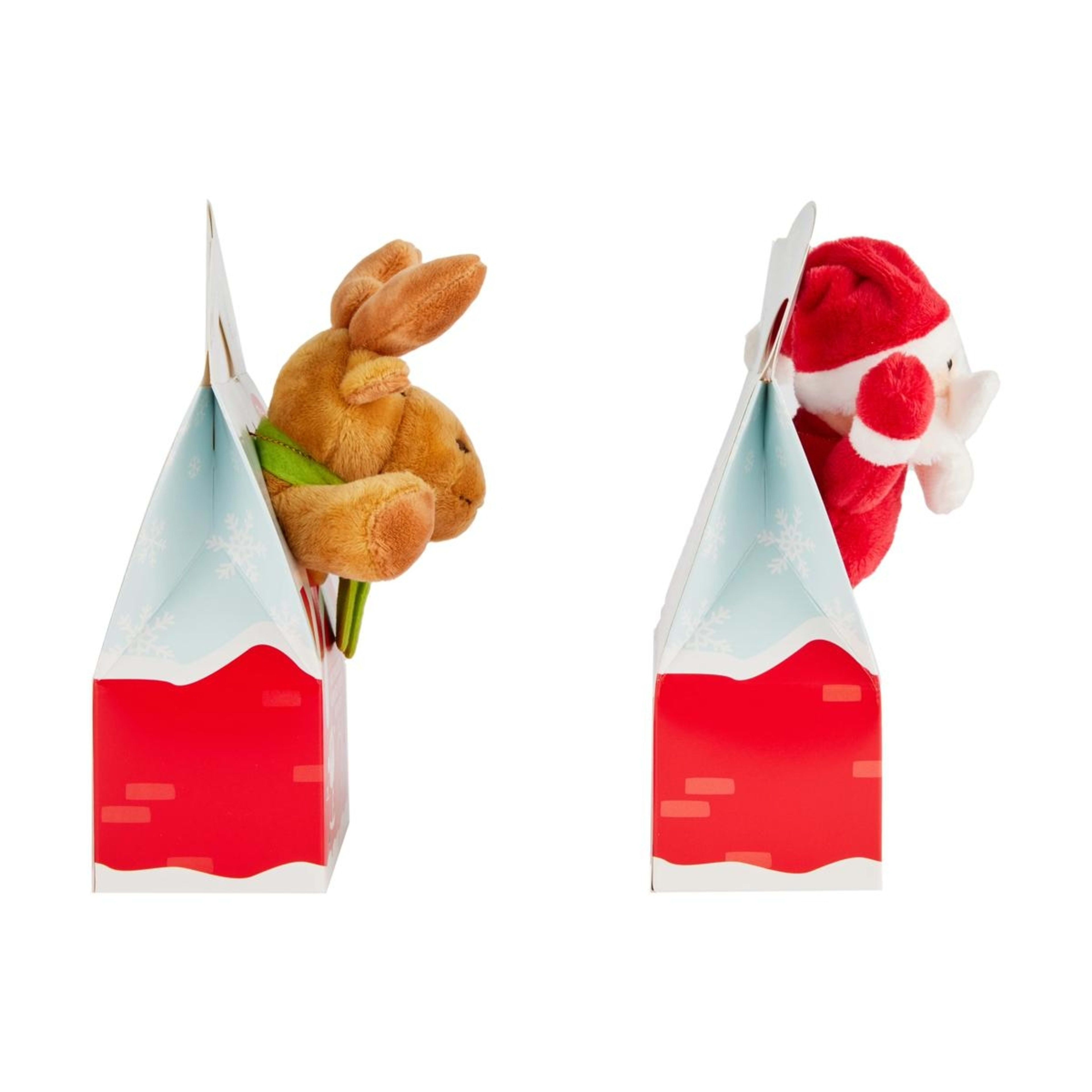 4 Milk Chocolate Flavoured Santas/Reindeer with Plush Toy - Assorted, 4 of 6