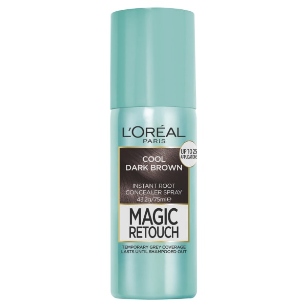 L'Oreal Paris Magic Retouch Instant Root Concealer Spray 75ml - Cool Dark Brown - Kmart L'Oreal Paris Magic Retouch Instant Root Concealer Spray 75ml - Cool Dark Brown - Kmart