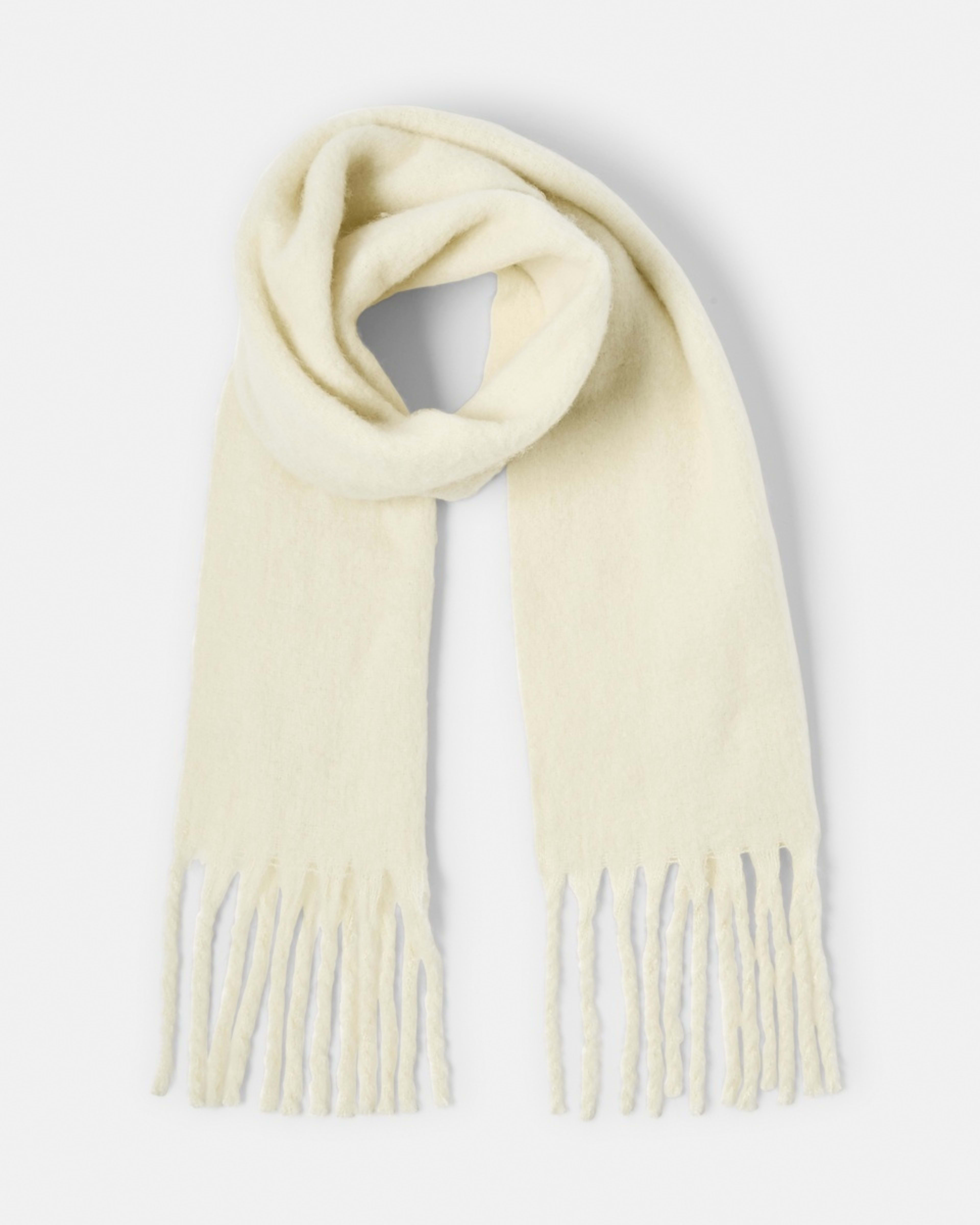 1 Fluffy Scarf Glow Yellw