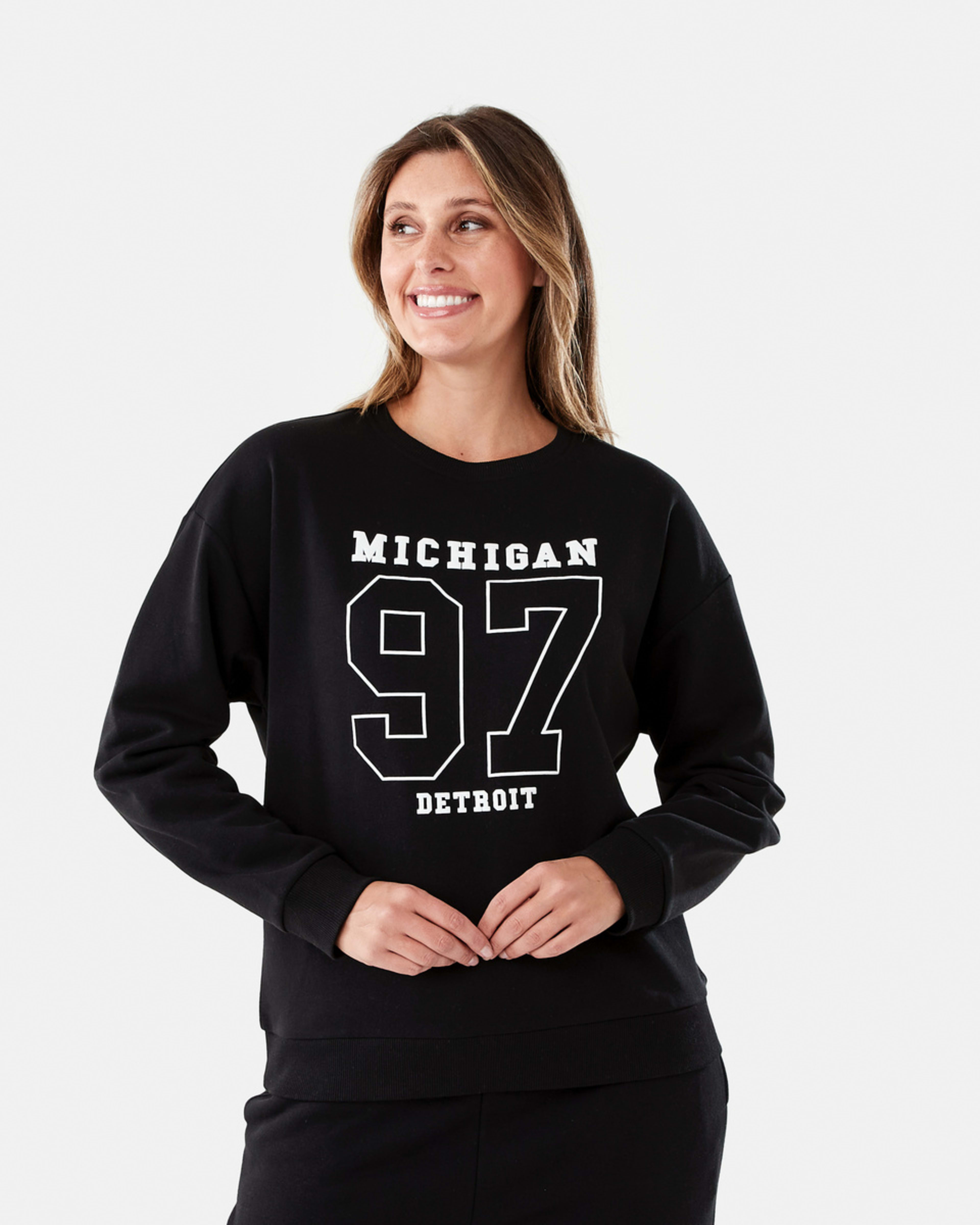 1 Long Sleeve Print Sweatshirt 97 Michgn, 1 of 6