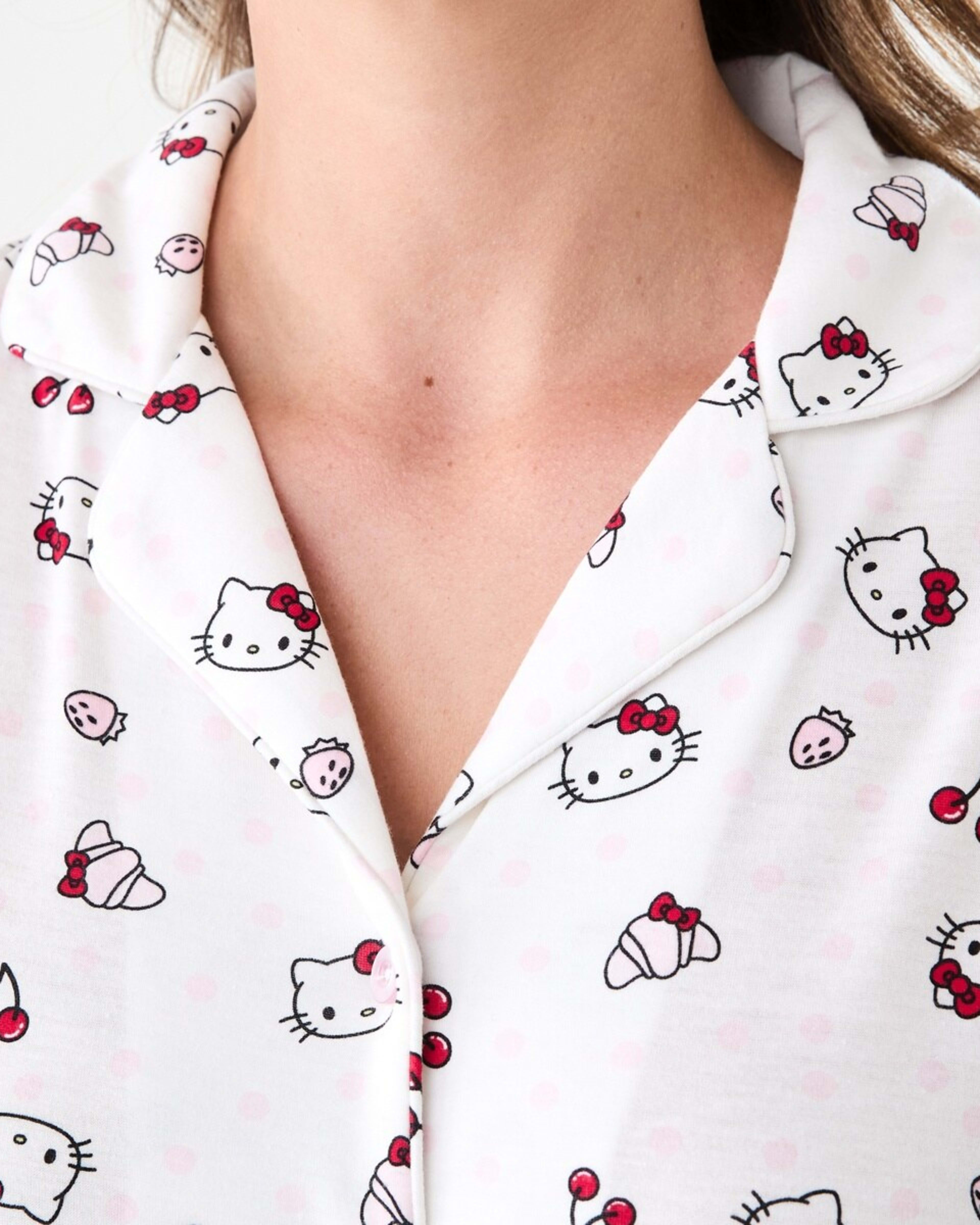 5 Hello Kitty License Long Sleeve Top and Comfort Pants Pyjama Set HELLO KITTY AOP WHITE, 5 of 7