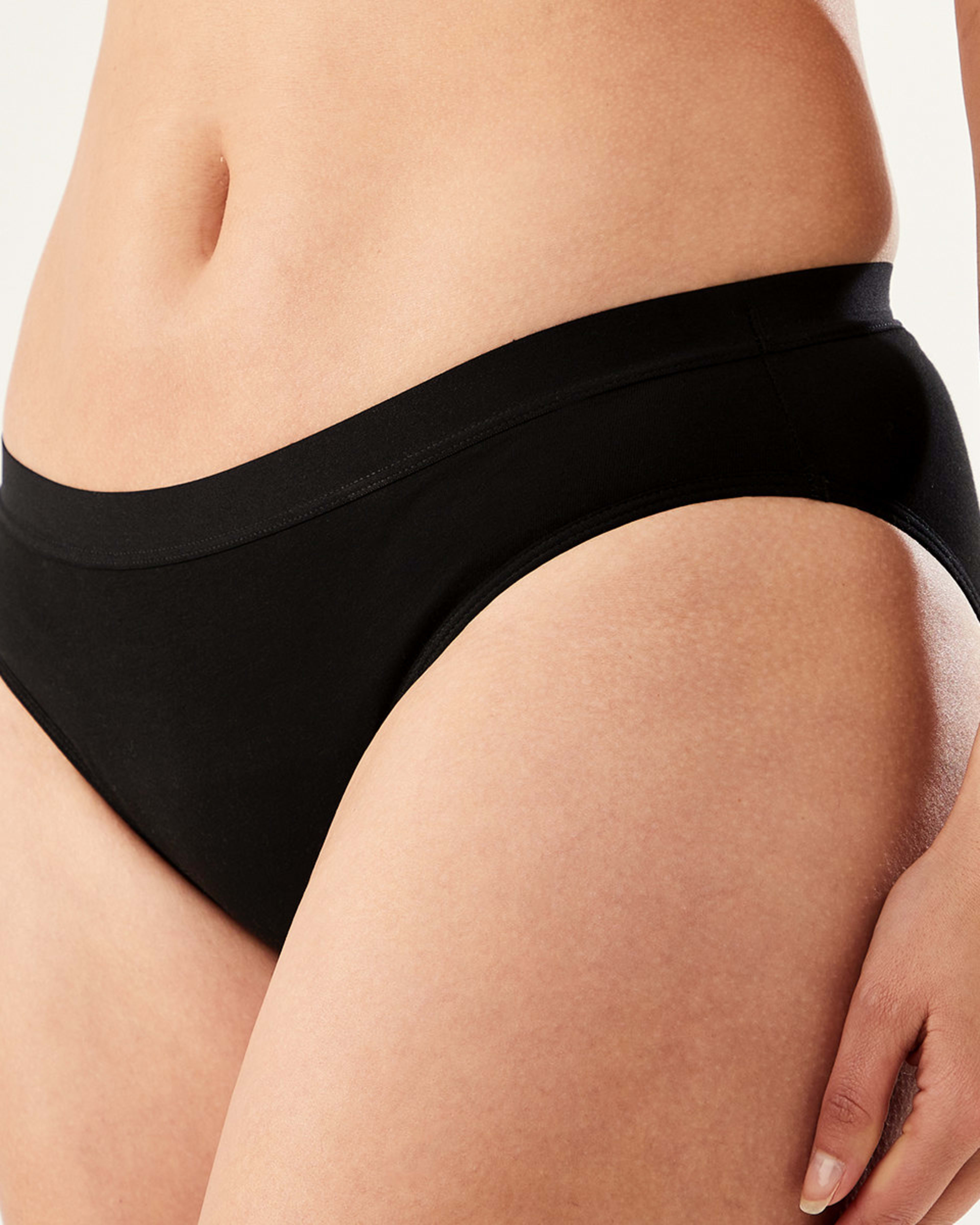 4 2 Pack Period Bikini Briefs - Heavy and Moderate Flow Black, 4 of 7