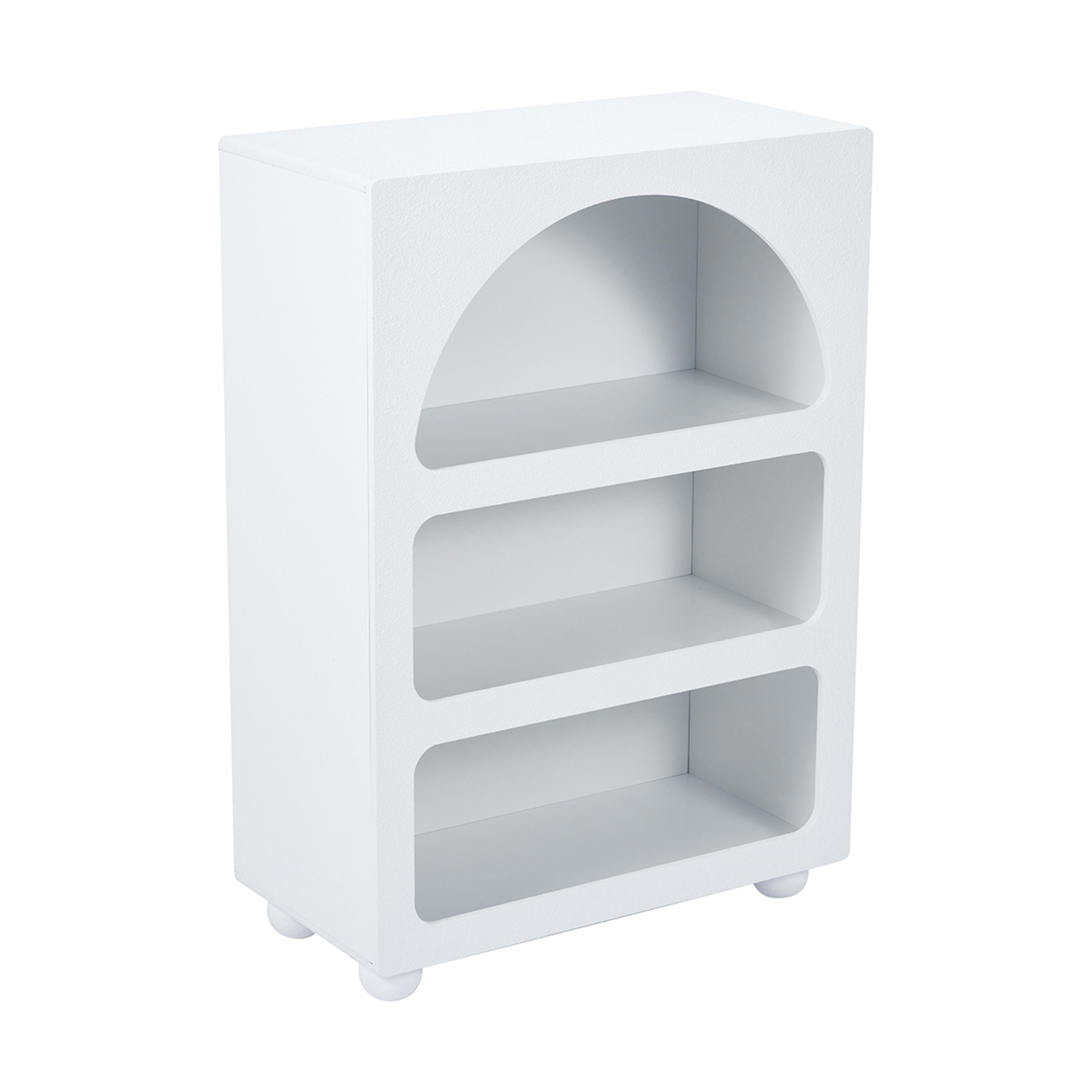 Textured Arched Bookcase White Kmart