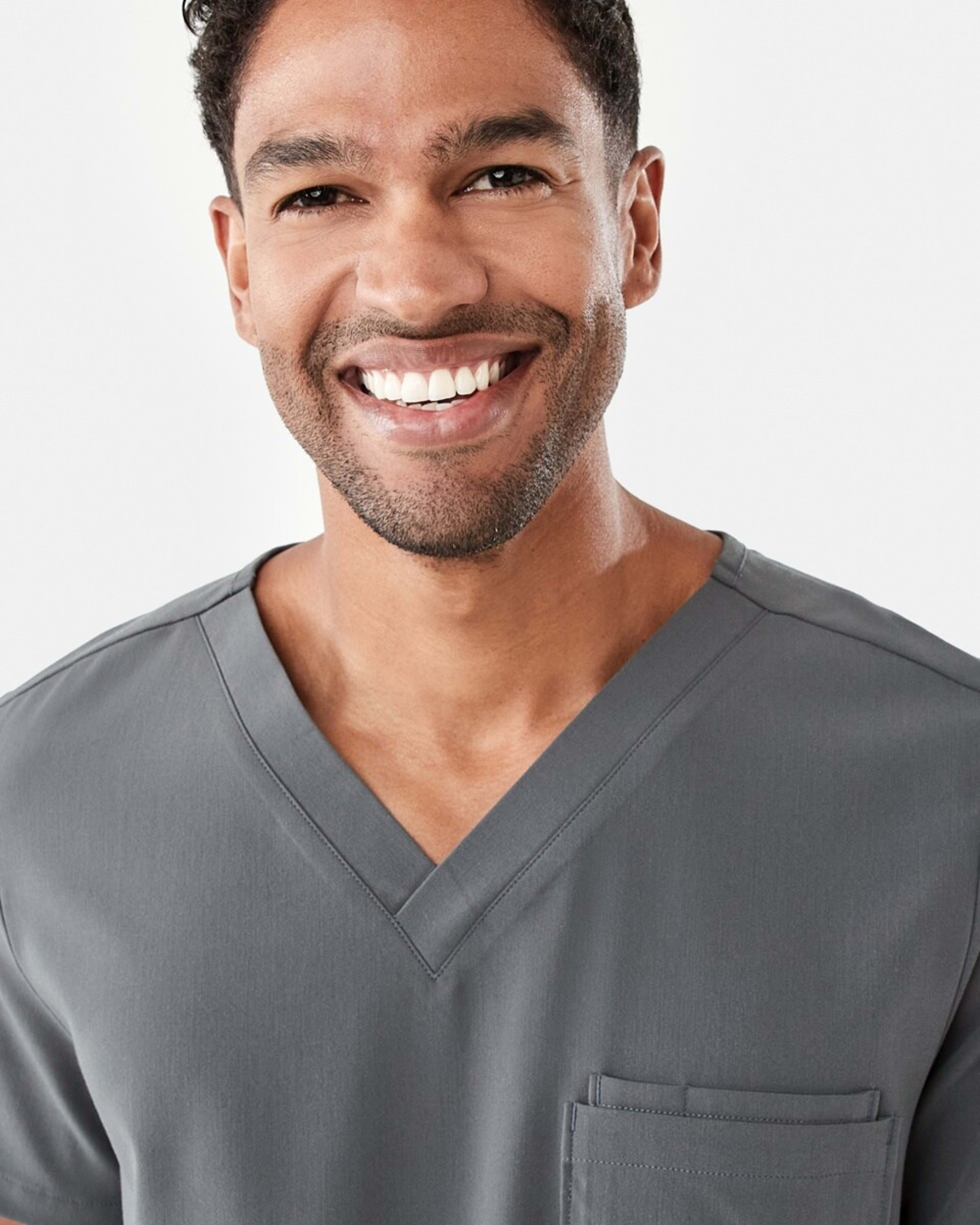 4 Work Short Sleeve Scrub Top Gry Volc, 4 of 8