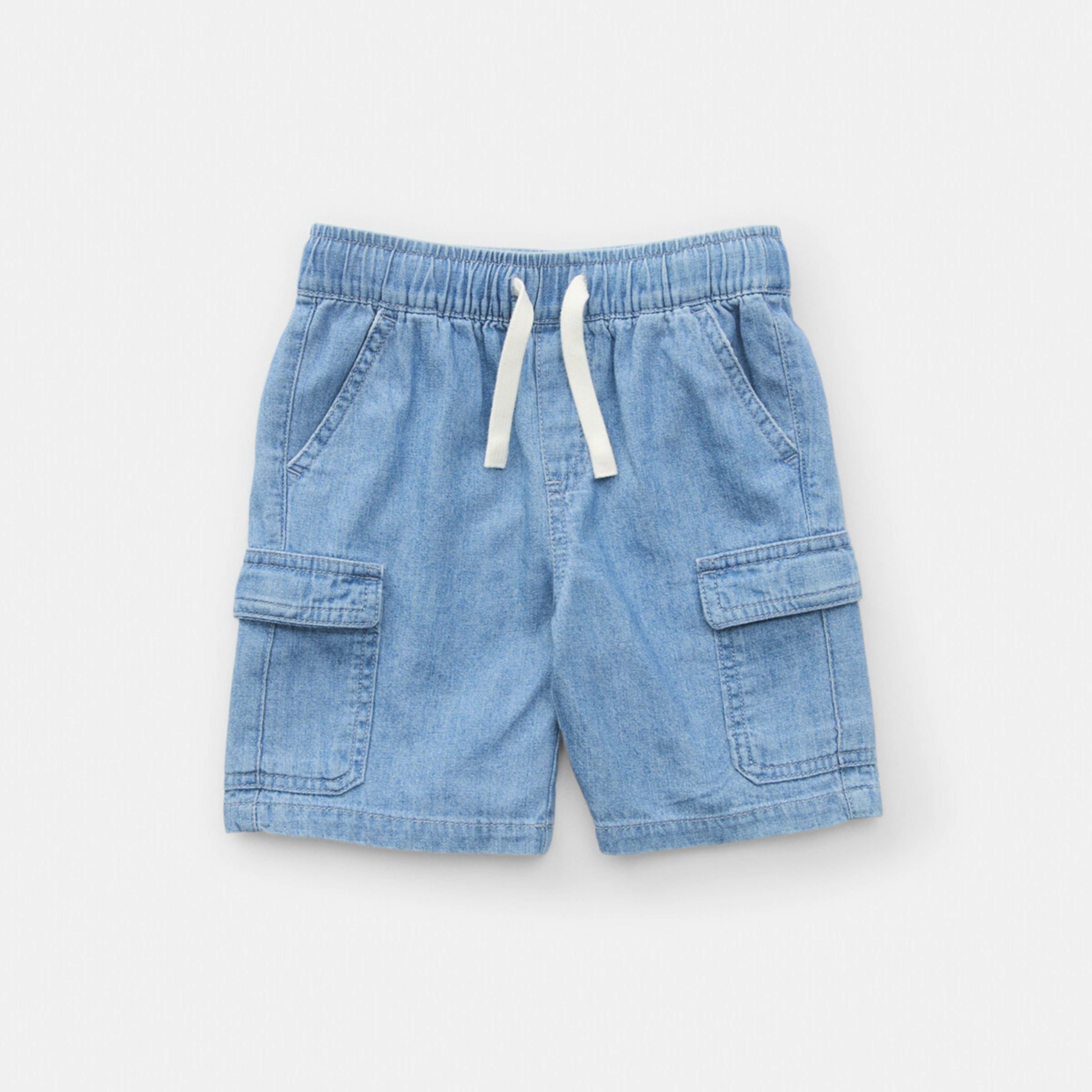 7 Cargo Denim Shorts Light Wash, 7 of 8