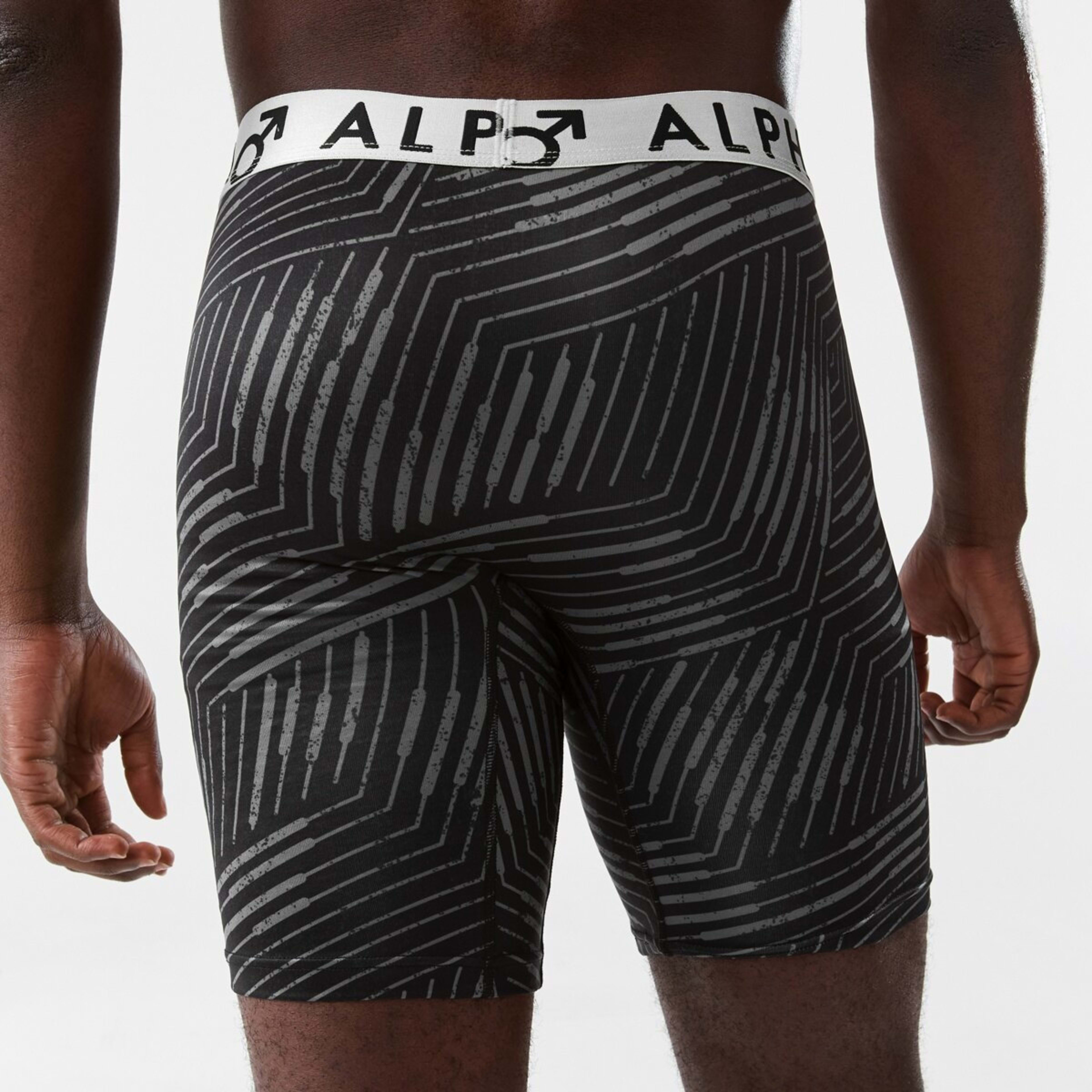 3 Long Leg Printed Sports Trunks Angle File, 3 of 5