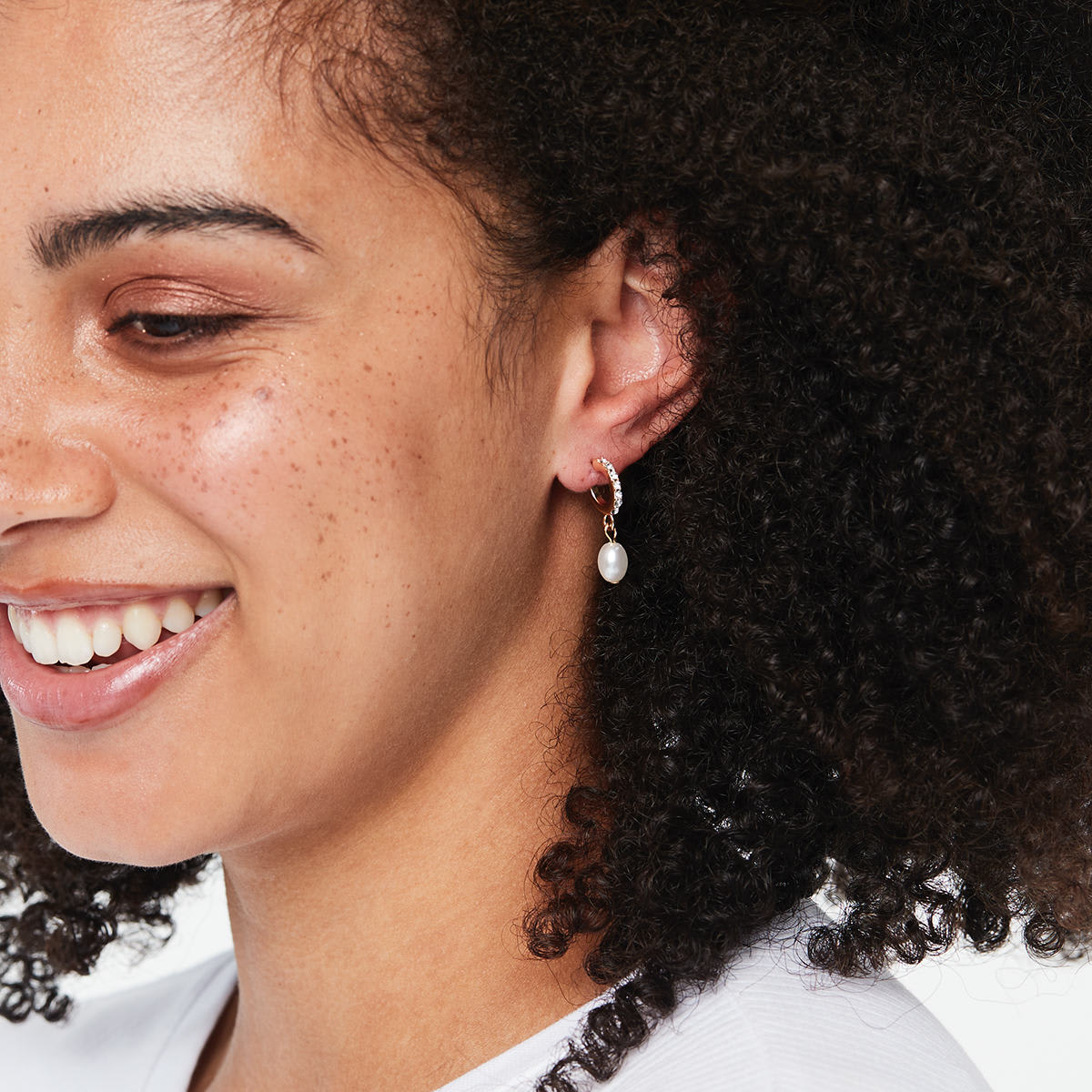 6 Pack Faux Pearl Hoop Earrings Gold Tone Kmart