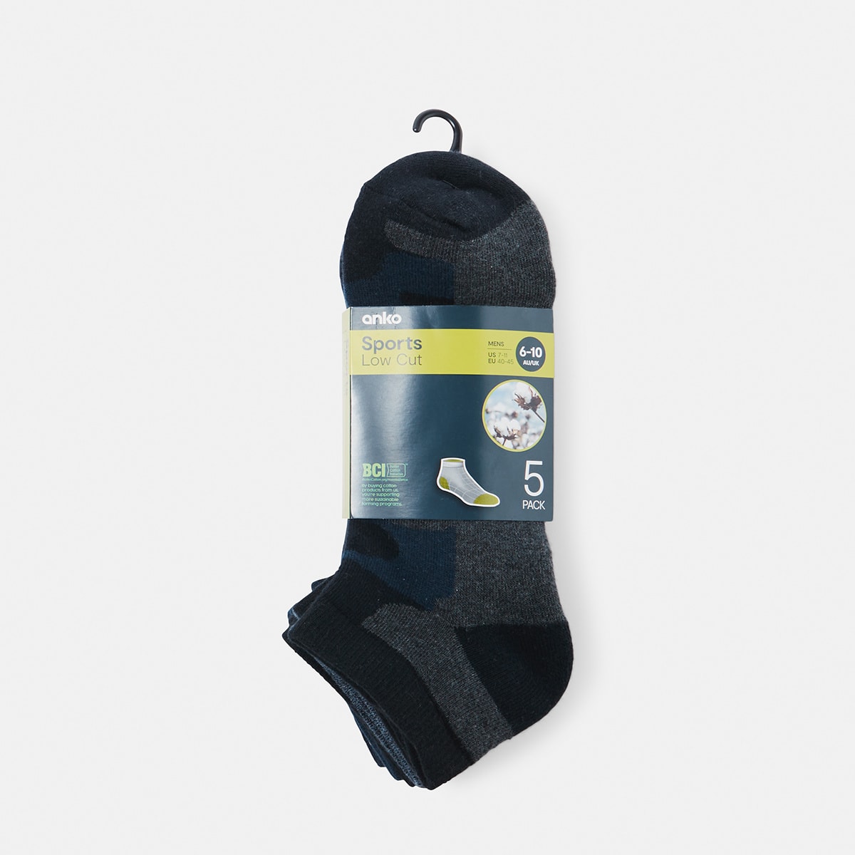 5 Pack Low Cut Sport Socks Kmart