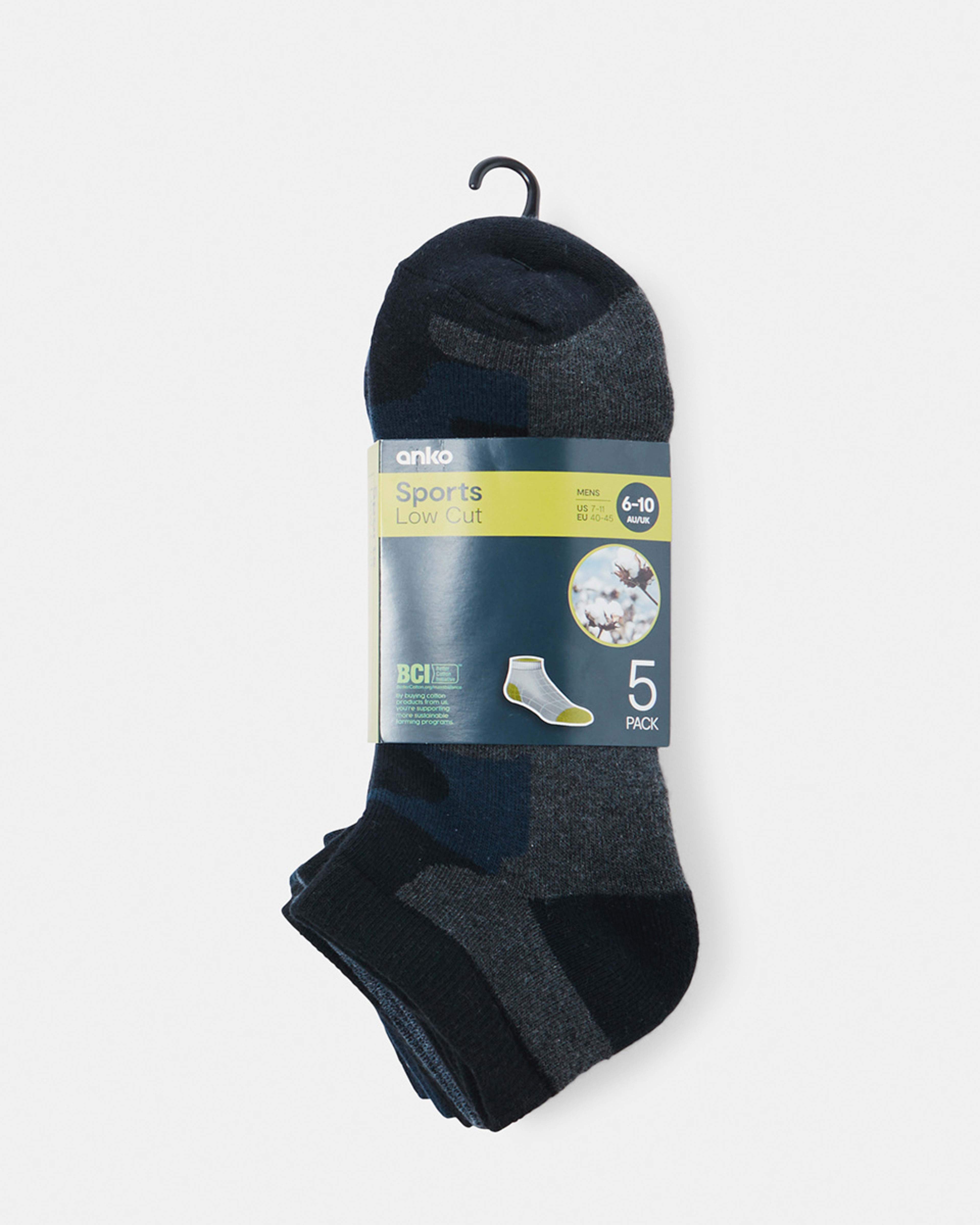 5 Pack Low Cut Sport Socks Kmart