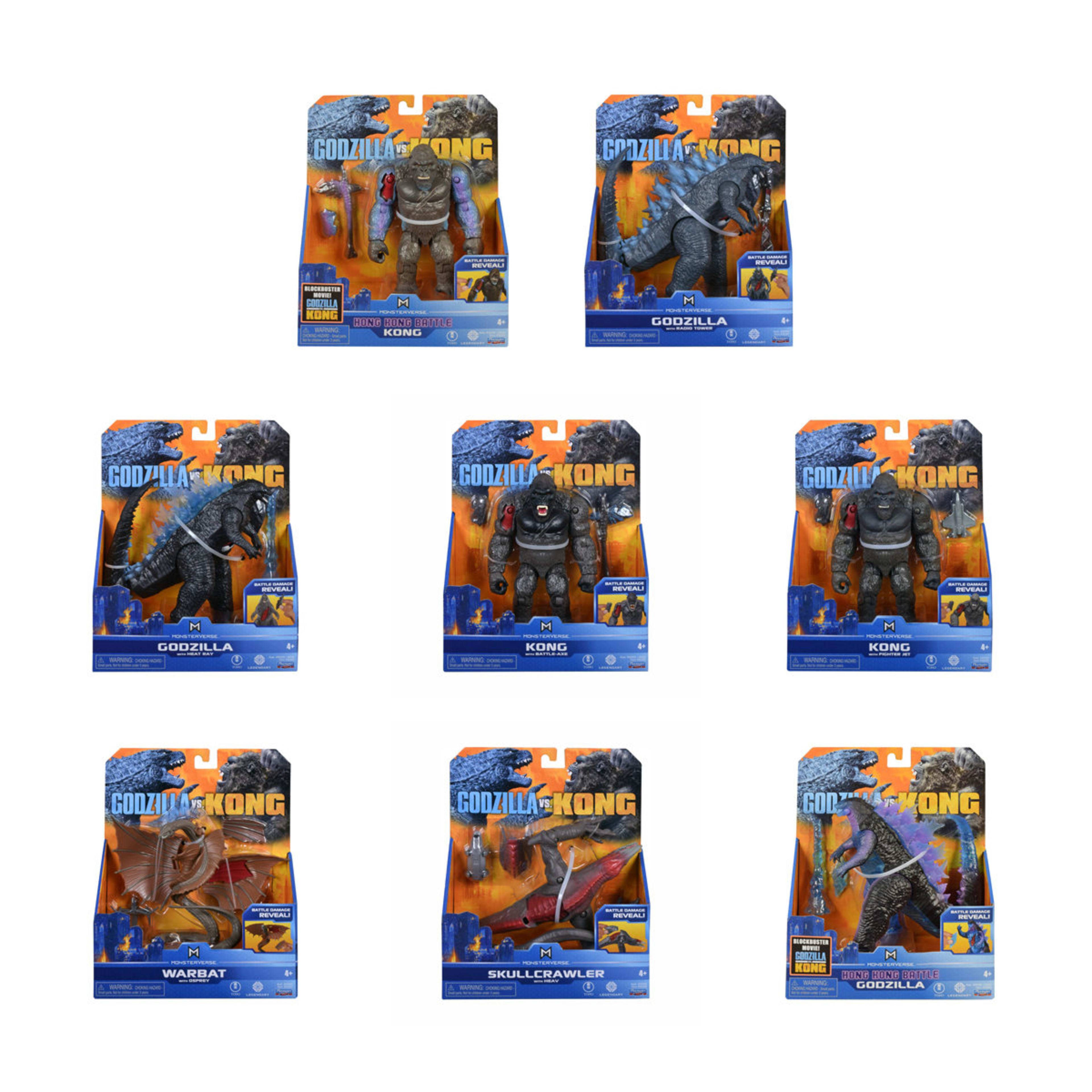 Monsterverse Godzilla Vs Kong 6in. Action Figure Set Assorted Kmart