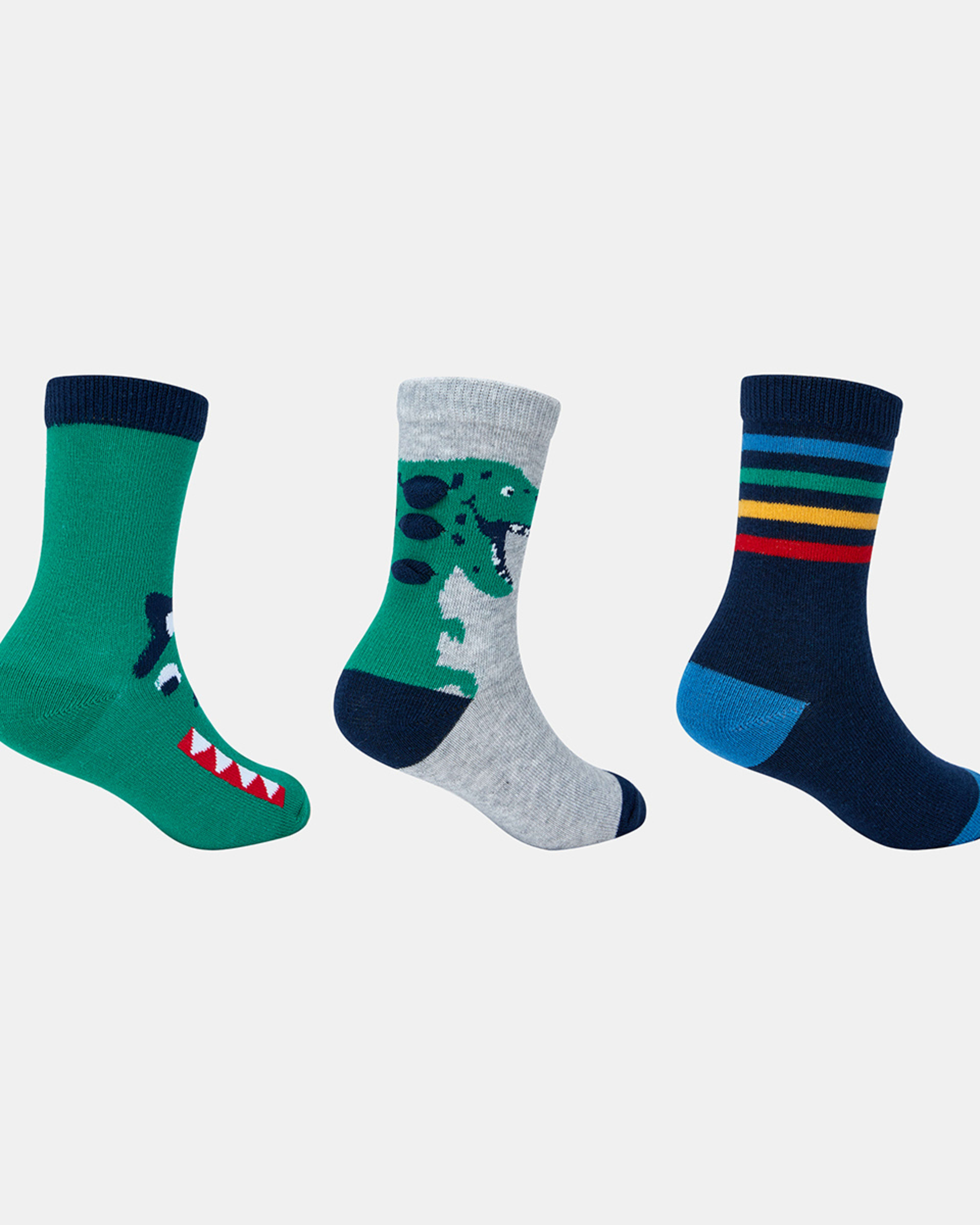 3 Pack Ribbed Crew Socks Kmart
