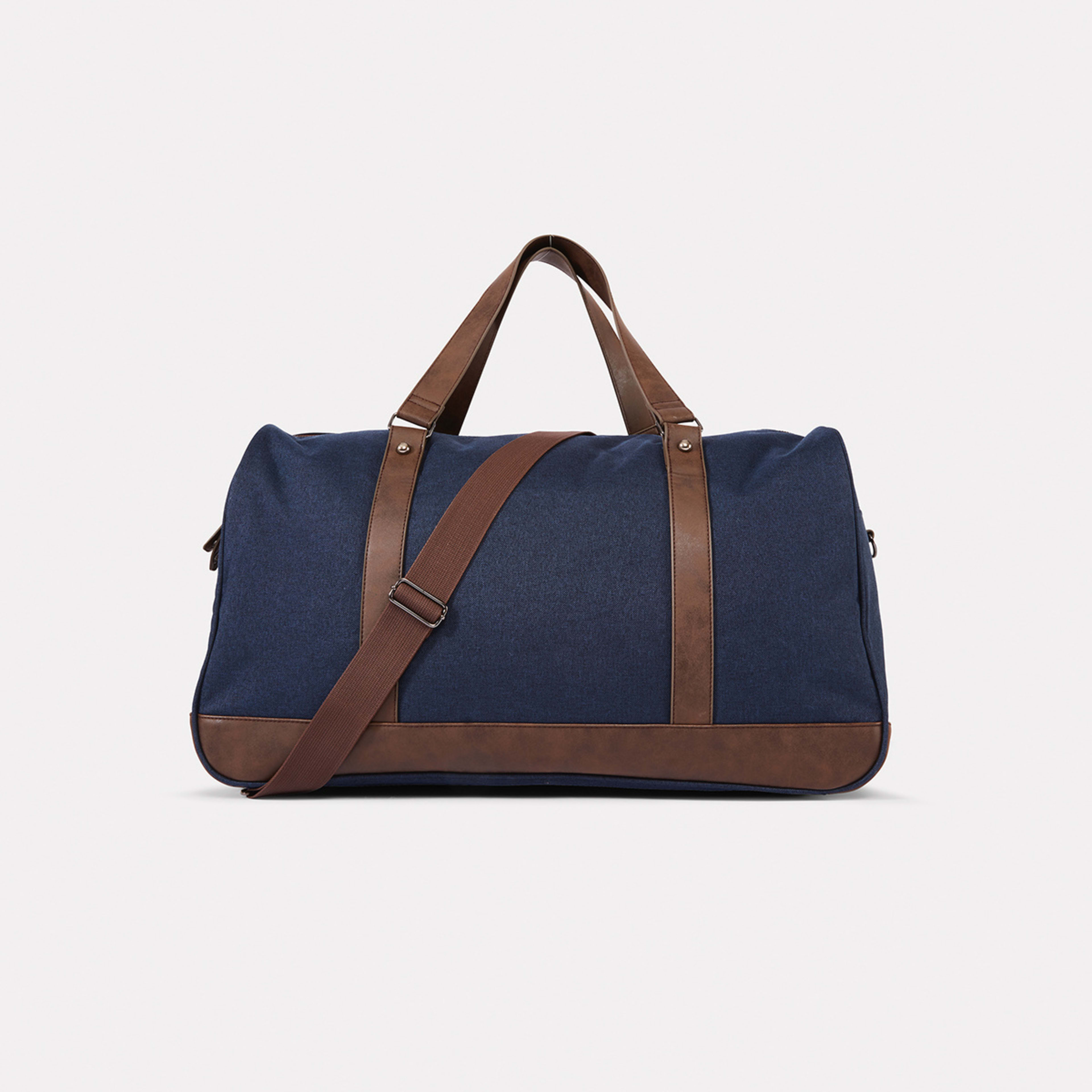 Fitzroy Duffle Navy Tan Kmart