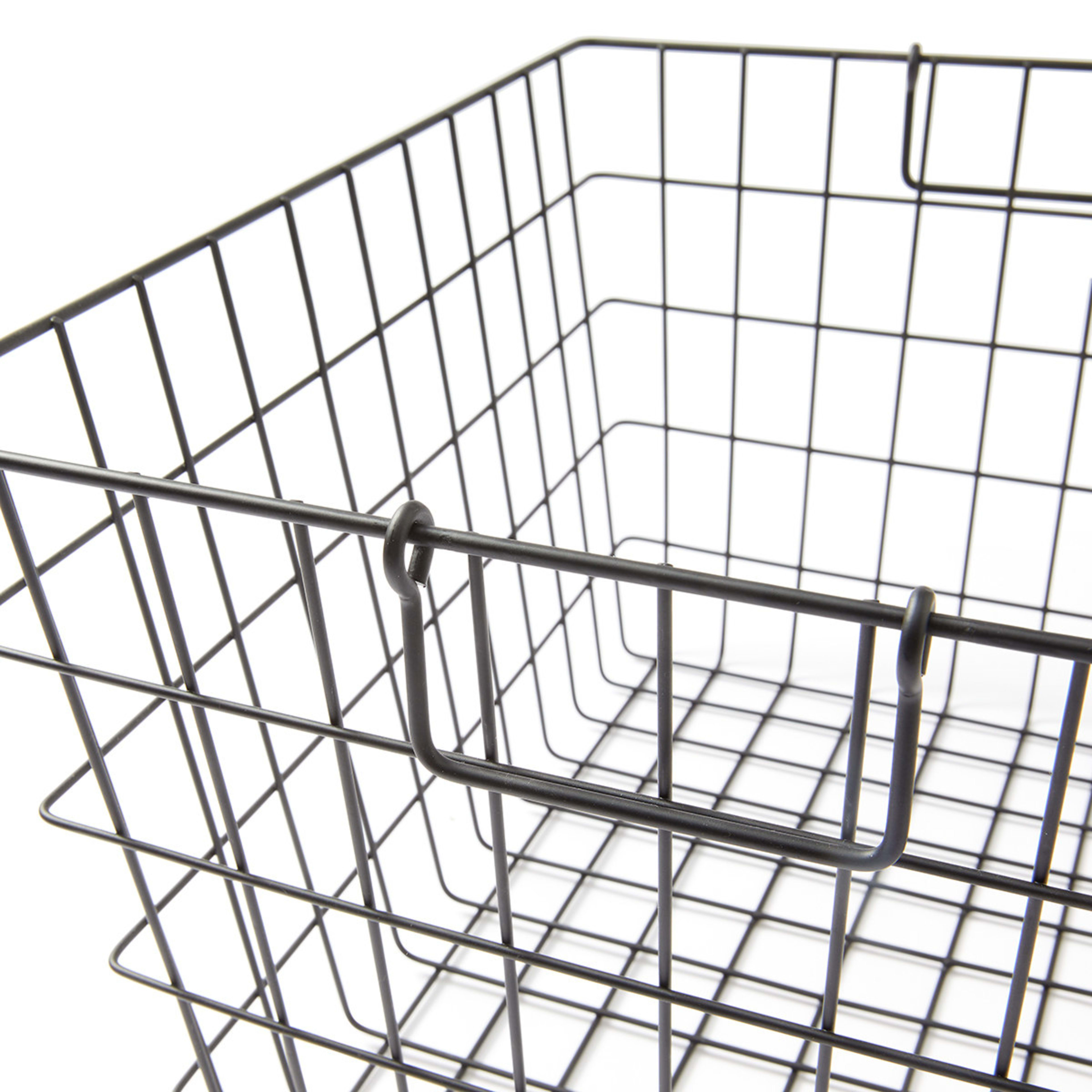 Rectangle Wire Basket Large, Black Kmart
