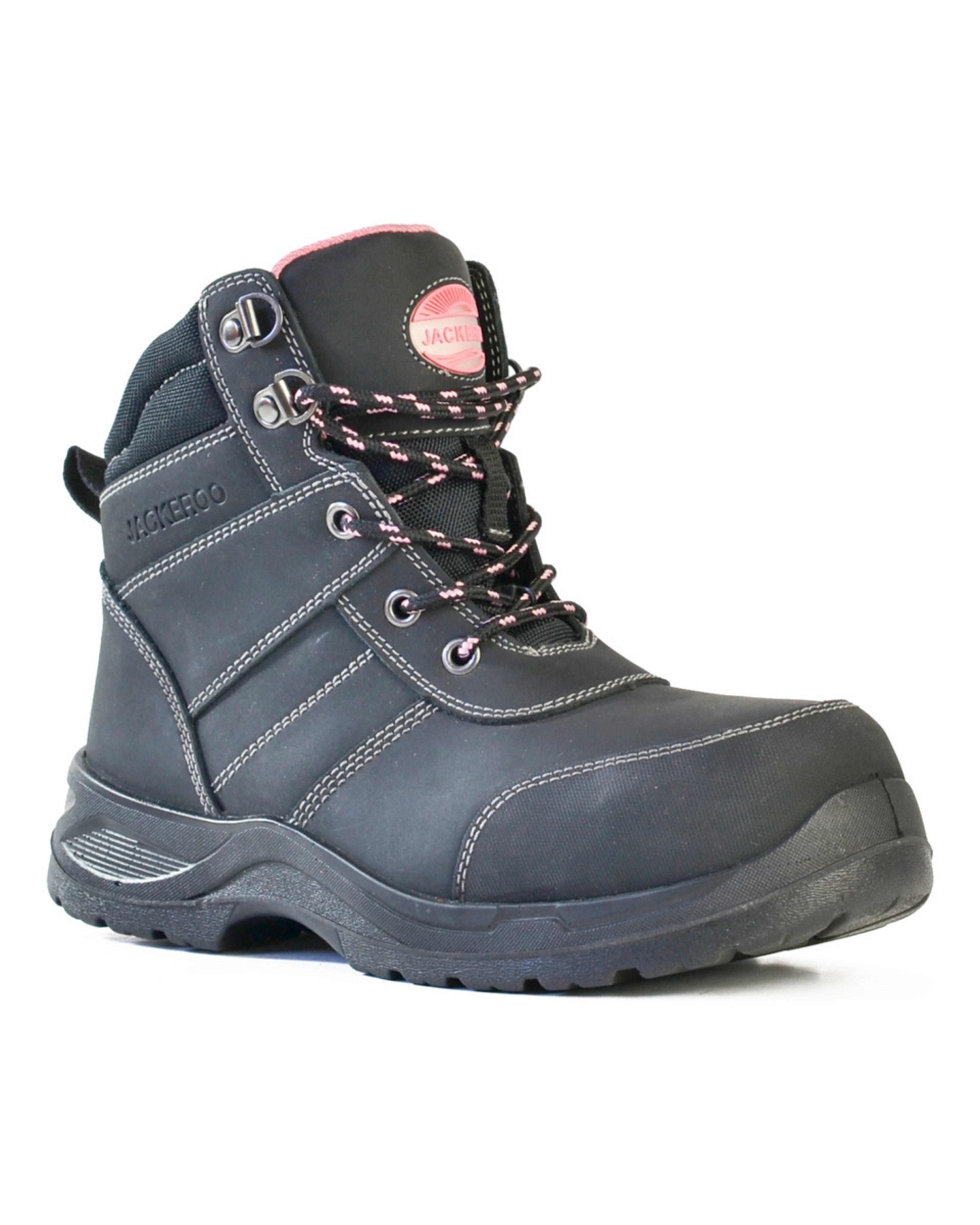 1 Side Zip Work Boots Black