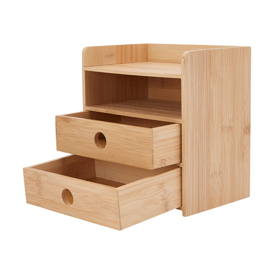 4 Tier Bamboo Desk Organiser - Kmart