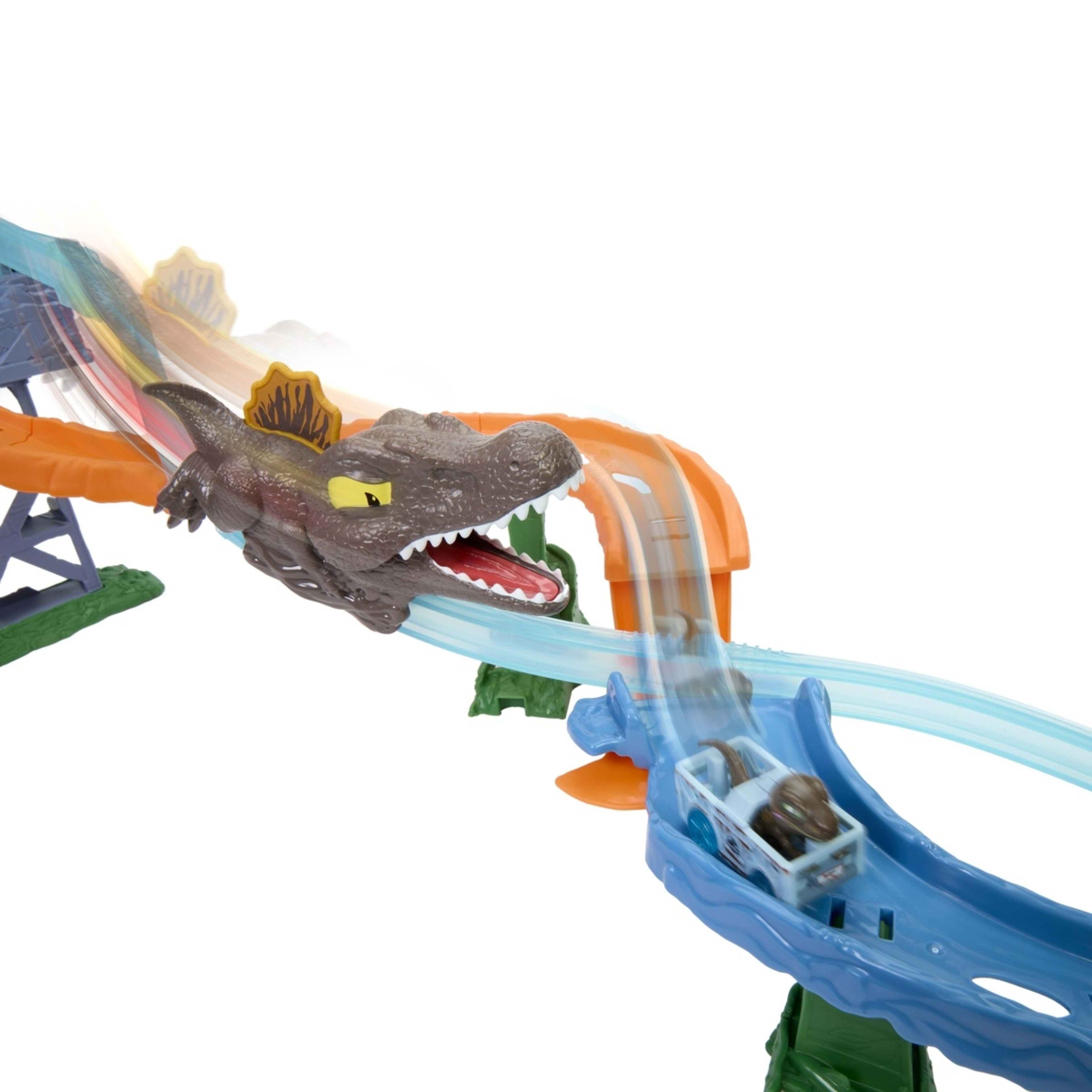 4 Hot Wheels RacerVerse Jurassic World Crash & Splash Track Set, 4 of 6