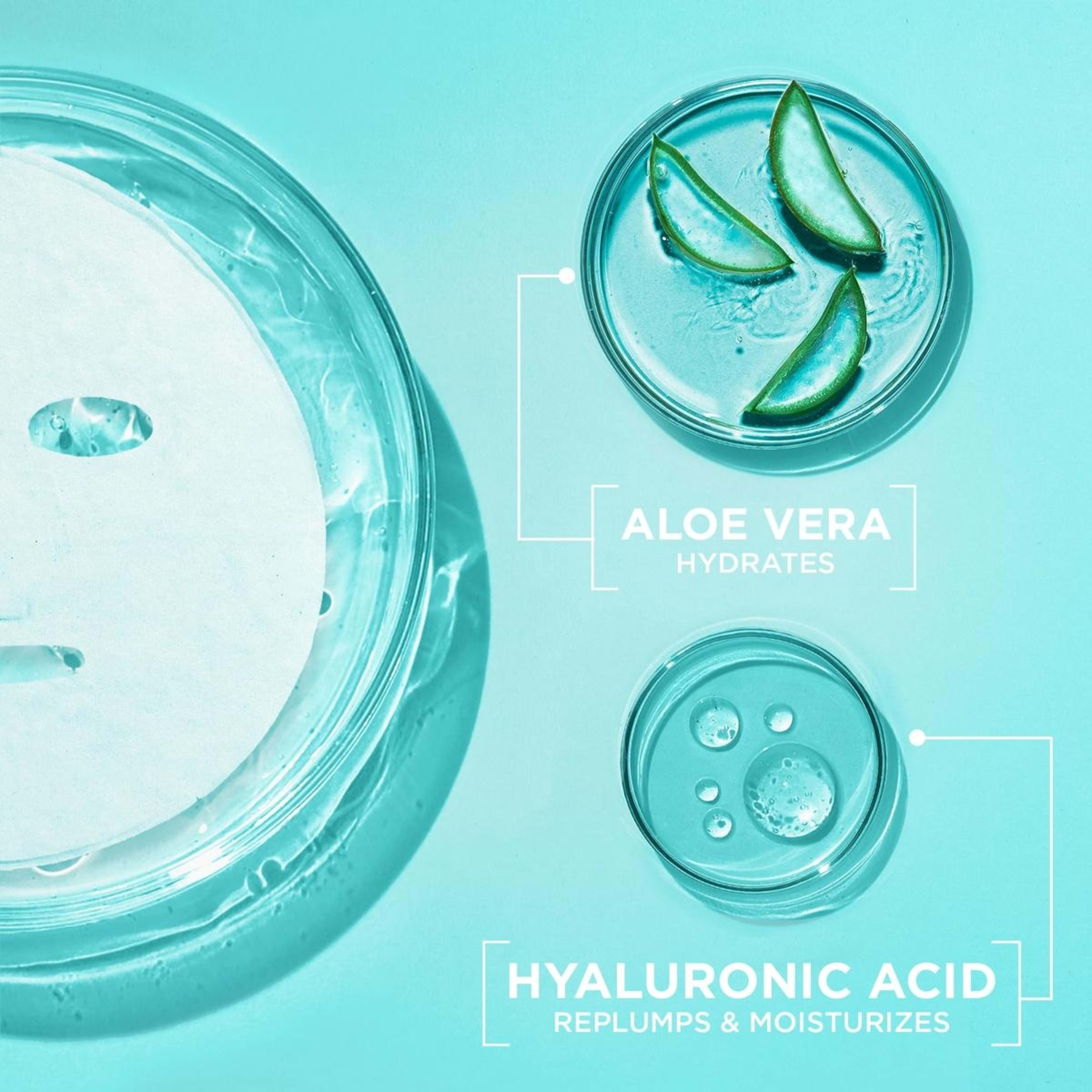 3 Garnier Skin Naturals Hyaluronic Aloe Serum Sheet Mask - Hyaluronic Acid and Organic Aloe Vera, 3 of 6