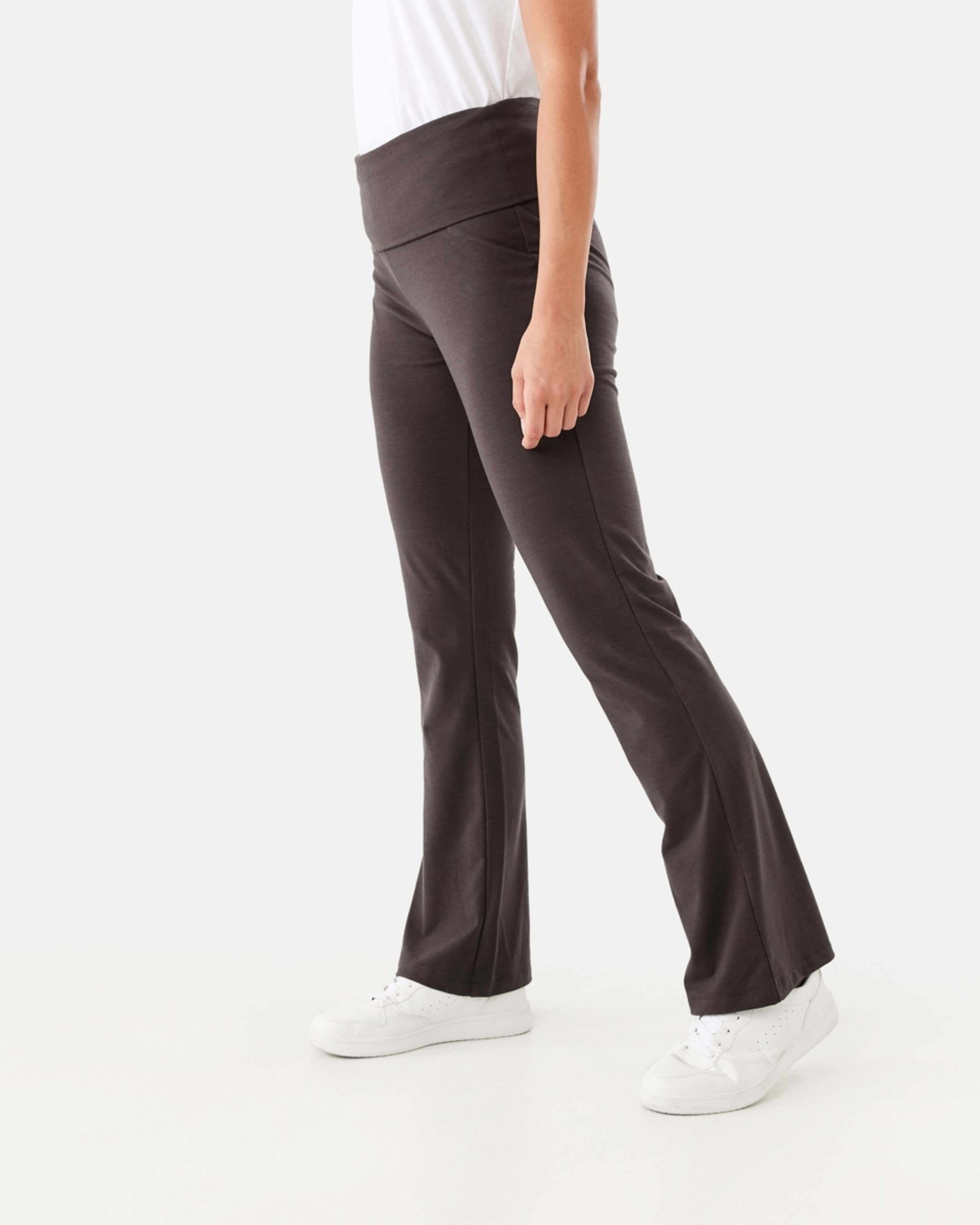 2 Fold Down Flare Pants DARK ESPRESSO, 2 of 4