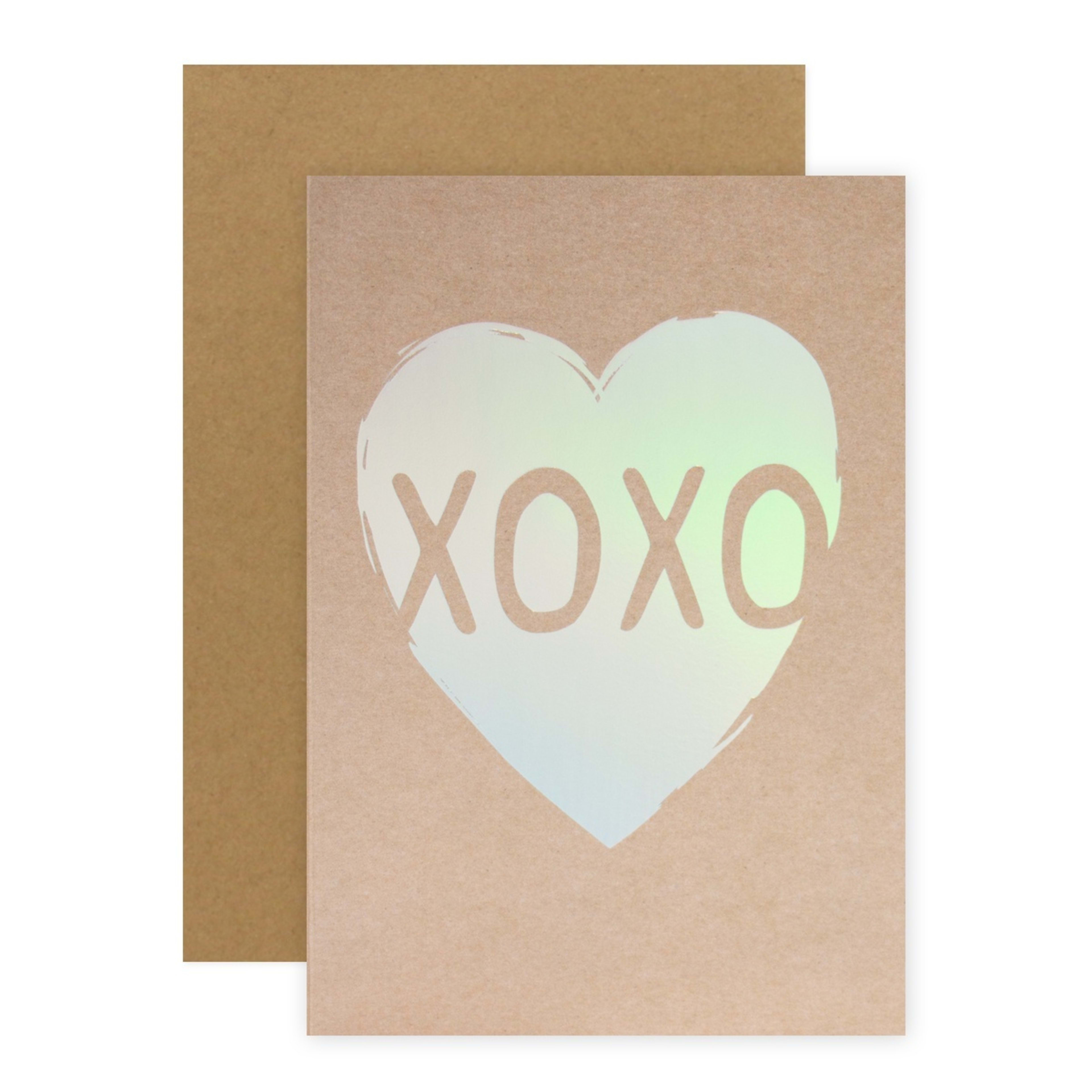 1 Hallmark Greeting Card - XOXO Heart
