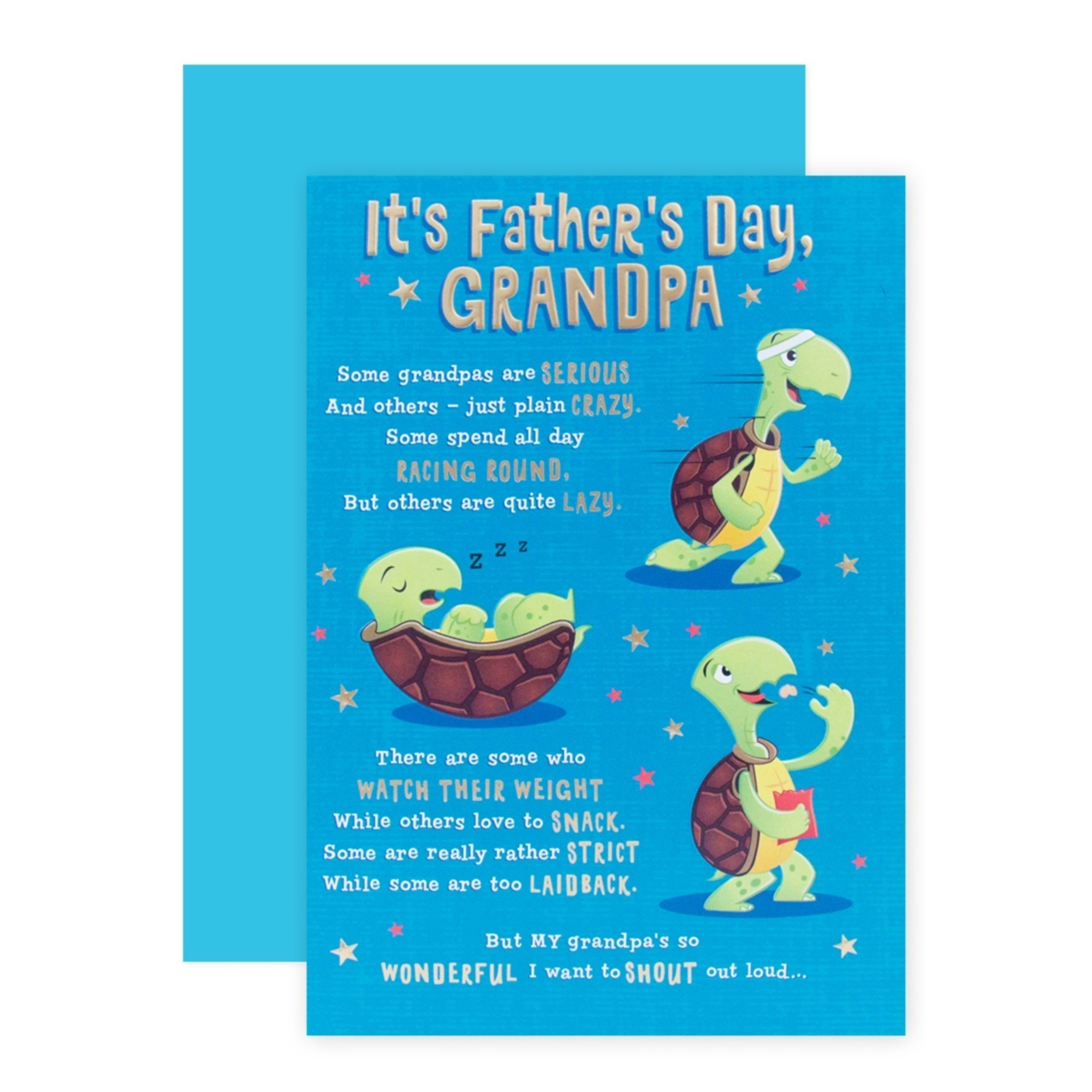 1 Hallmark Father's Day Card for Grandpa - Tortoises