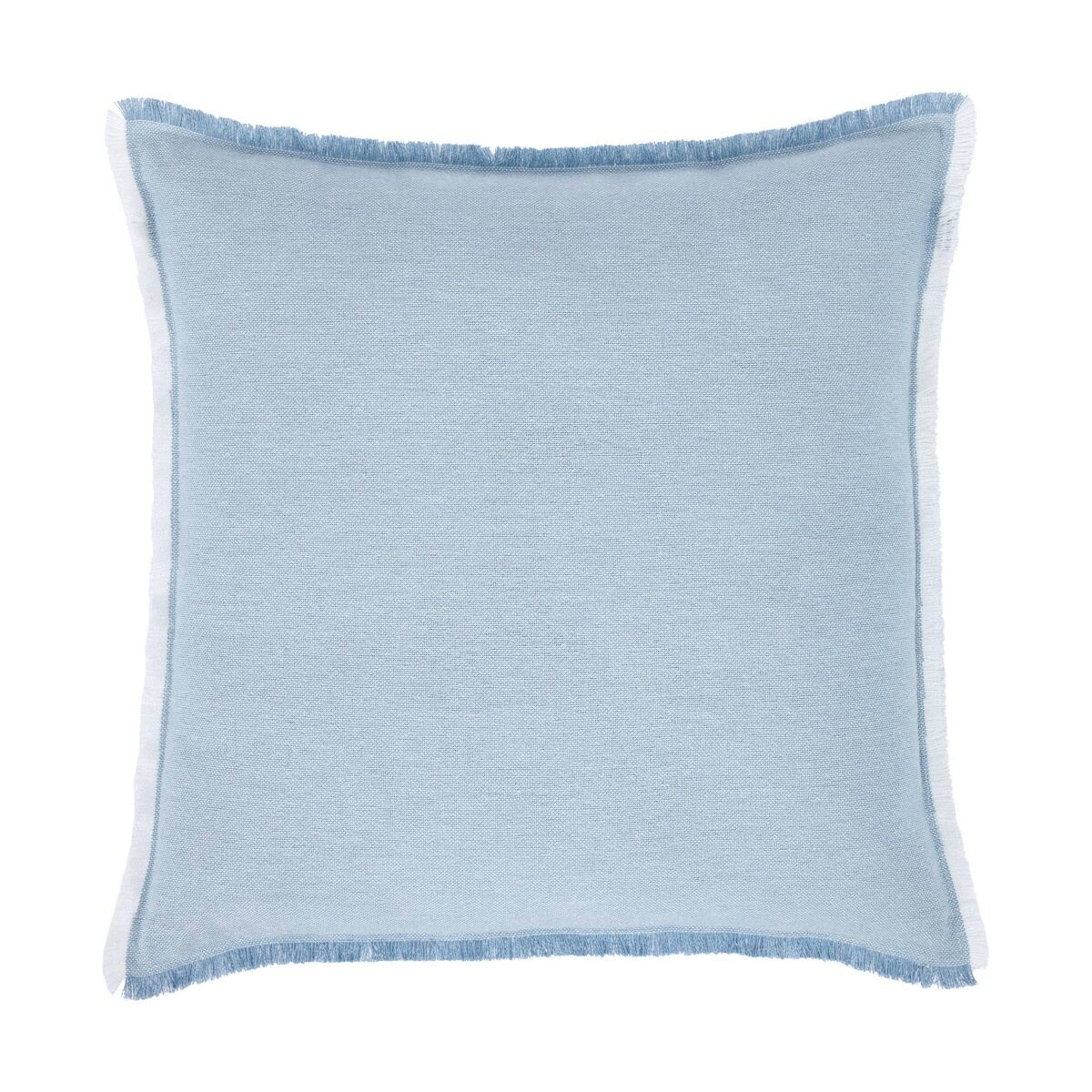 1 60cm Fringe Cushion - Blue