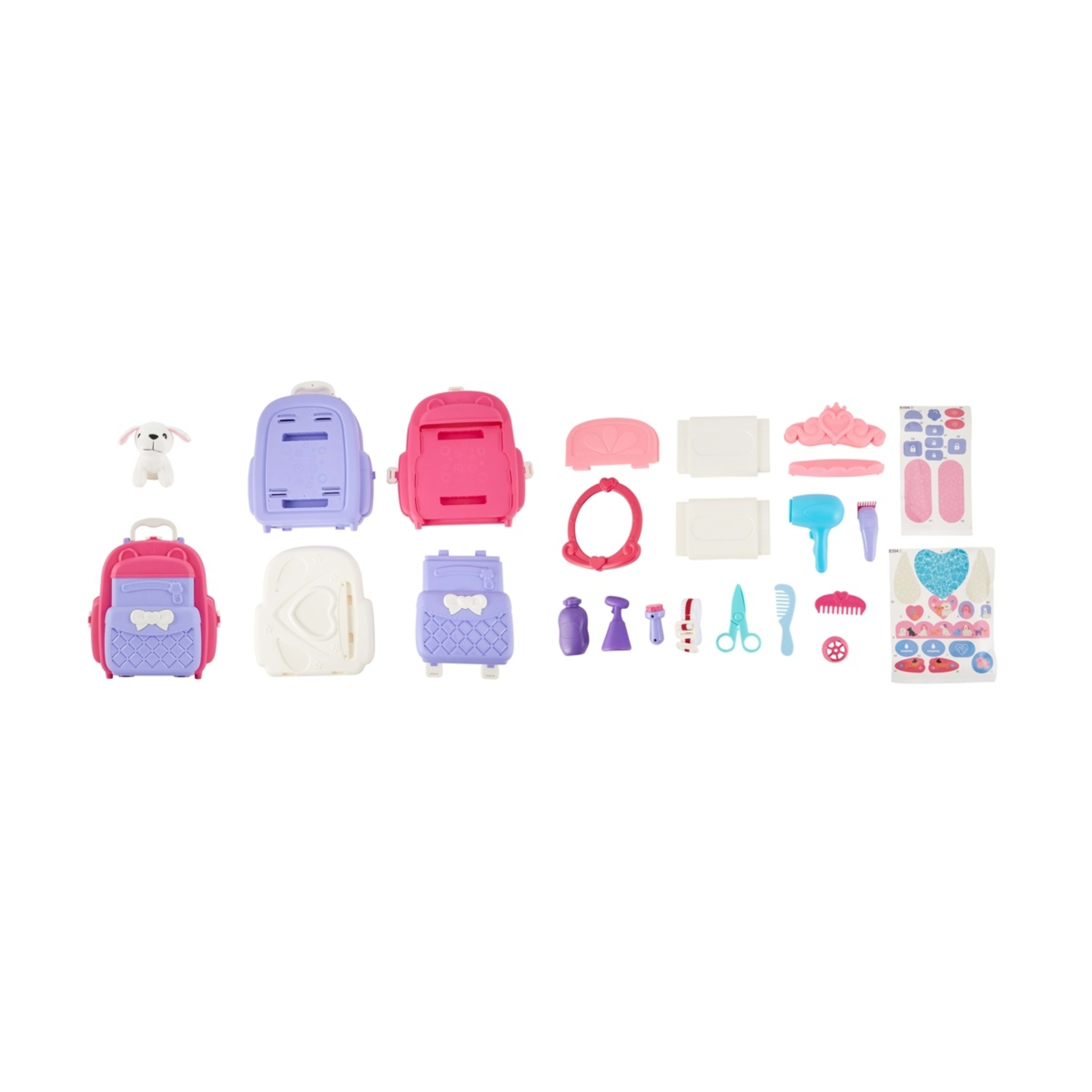 2 21 Piece Pet Salon 2-in-1 Backpack Playset, 2 of 8