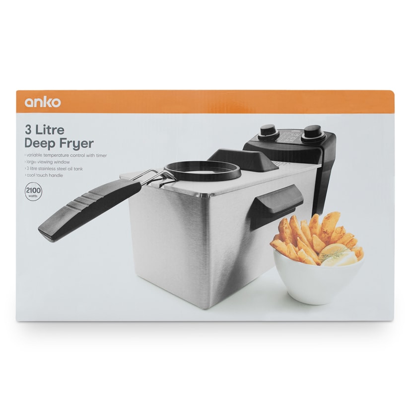 3L Deep Fryer with Timer Kmart
