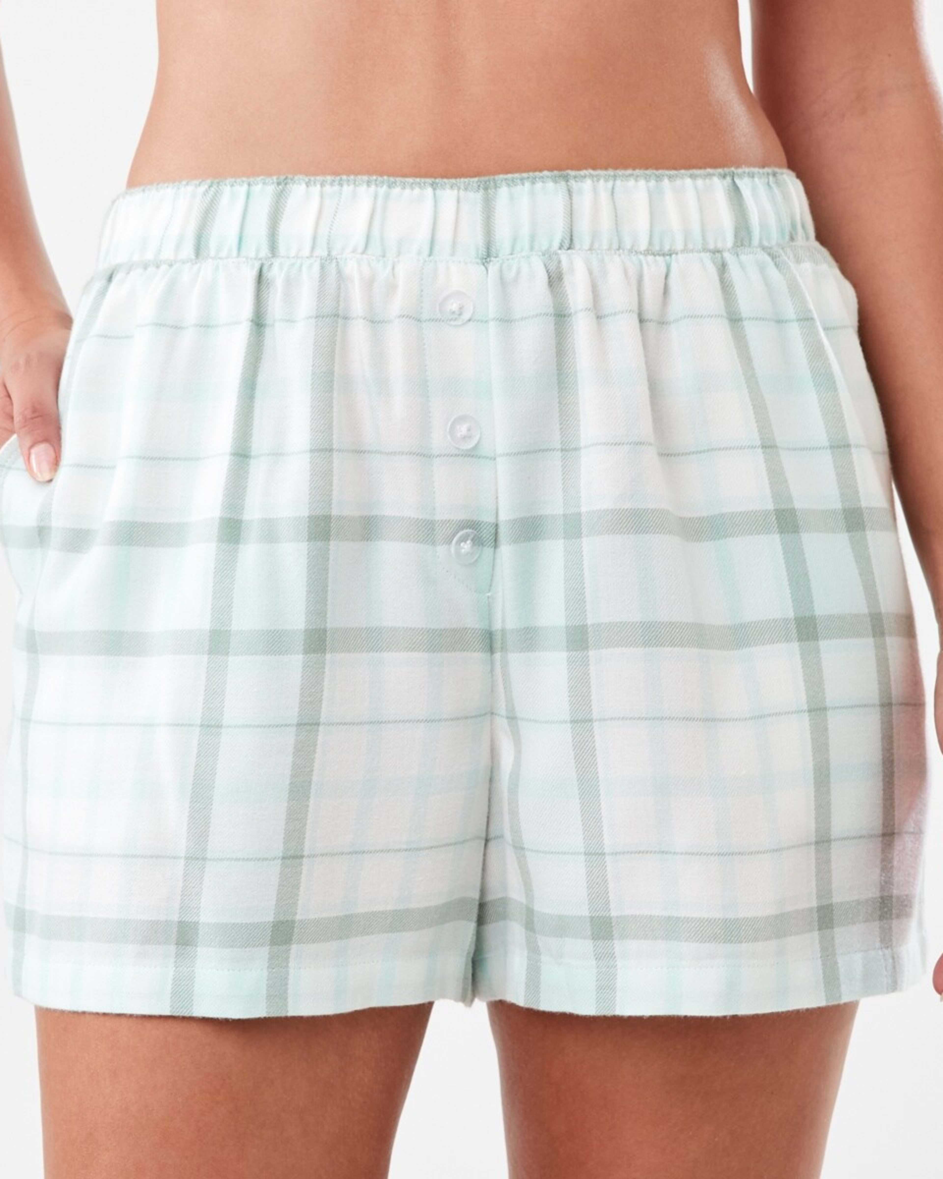 1 Boyfriend Flannel Shorts Opal Chk